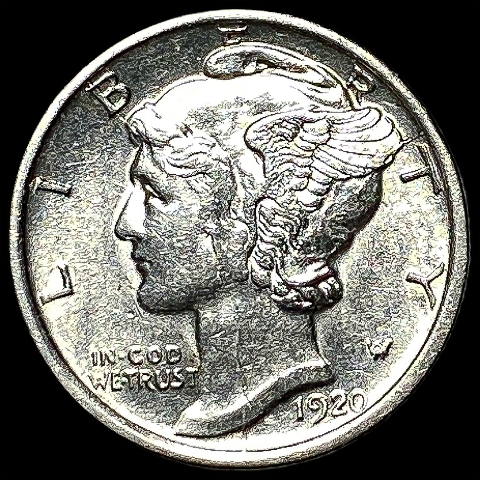 1920-S Silver Mercury Dime UNCIRCULATED: 1920-S Silver Mercury Dime UNCIRCULATED