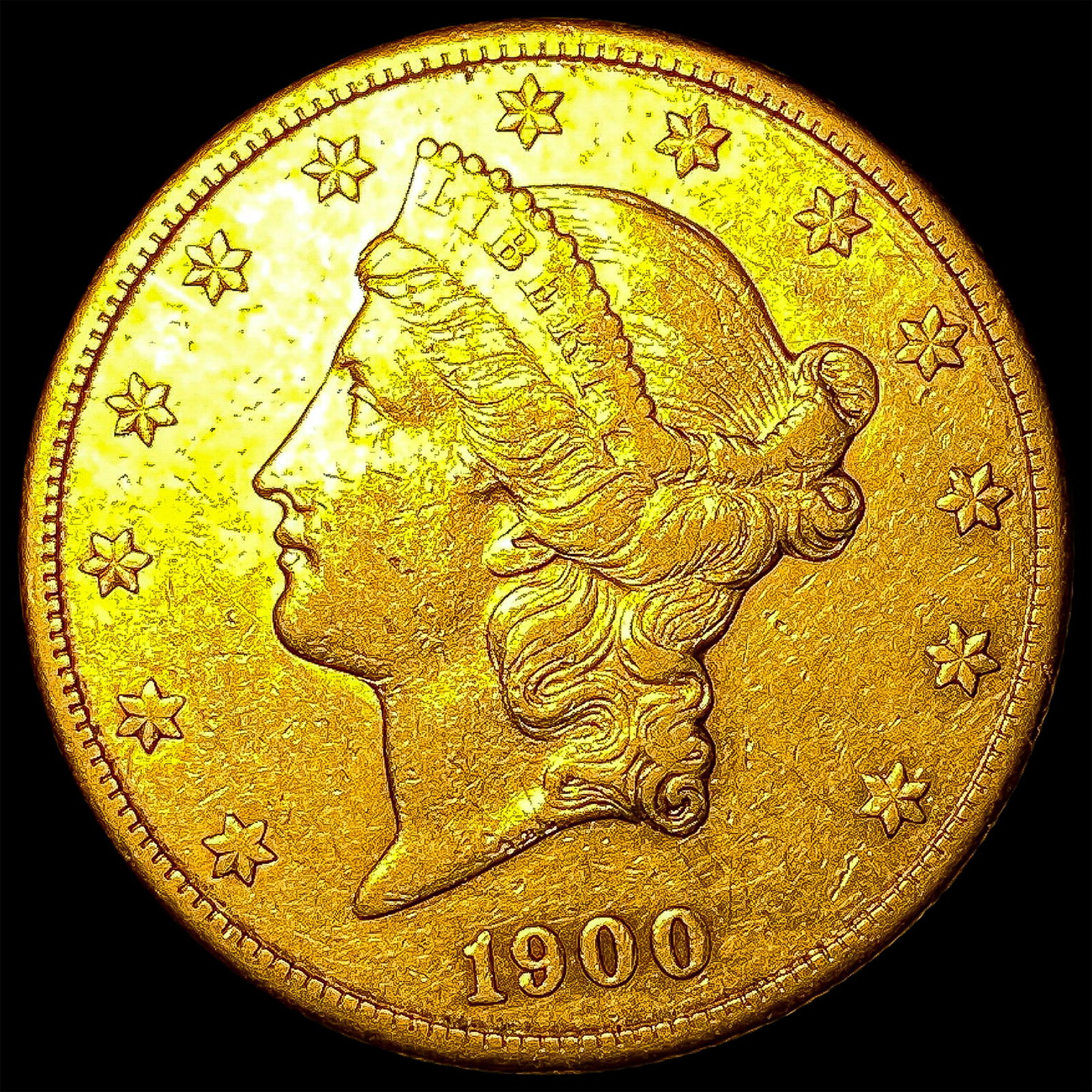 1900-S Gold $20 Liberty Head Double Eagle CLOSELY UNCIRCULATED (1 of 2)