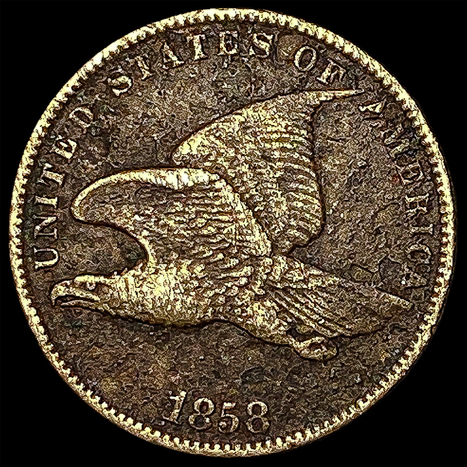 1858 Copper-Nickel Flying Eagle Cent HIGH GRADE: 1858 Copper-Nickel Flying Eagle Cent HIGH GRADE