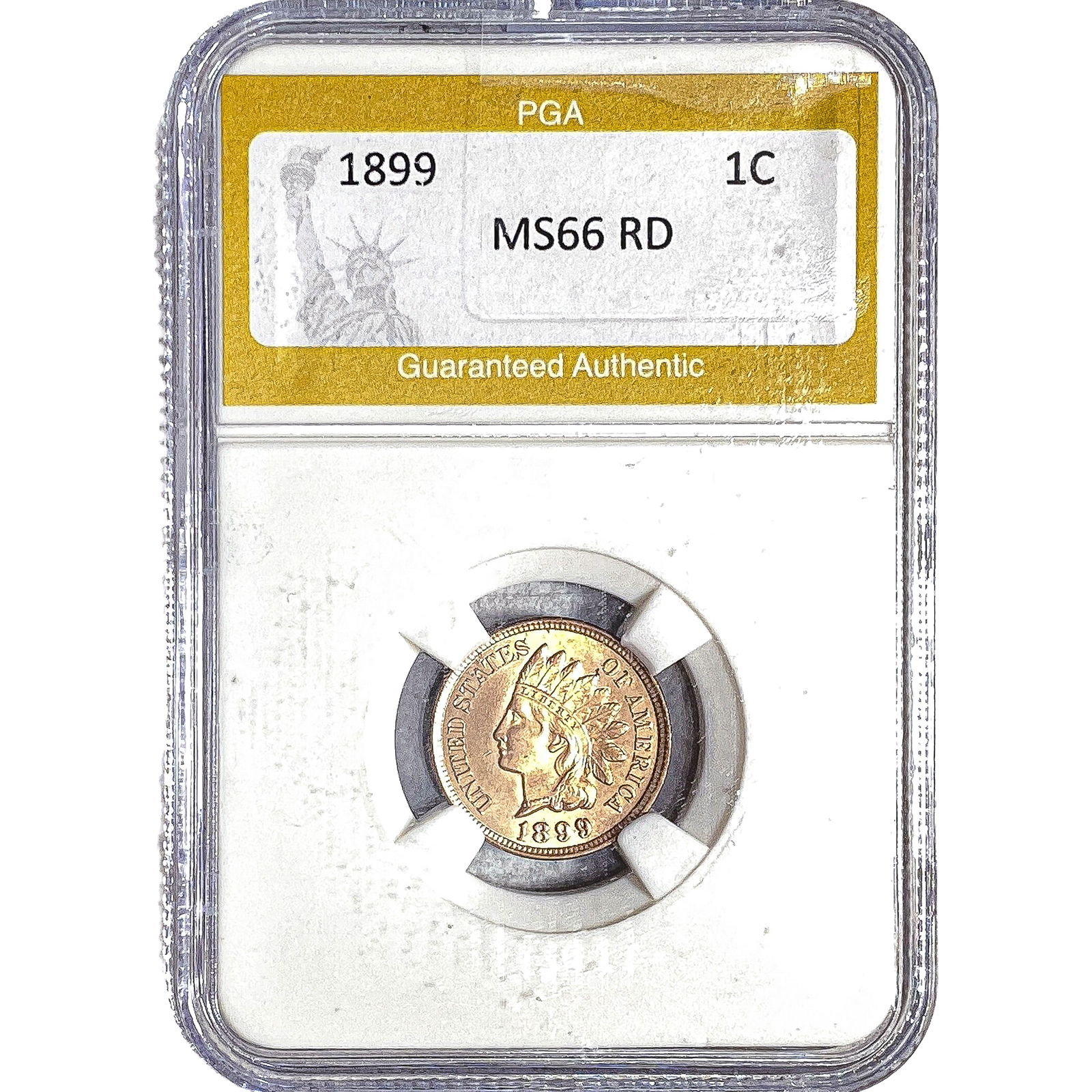 1899 Indian Head Cent PGA MS66 RD: 1899 Indian Head Cent PGA MS66 RD