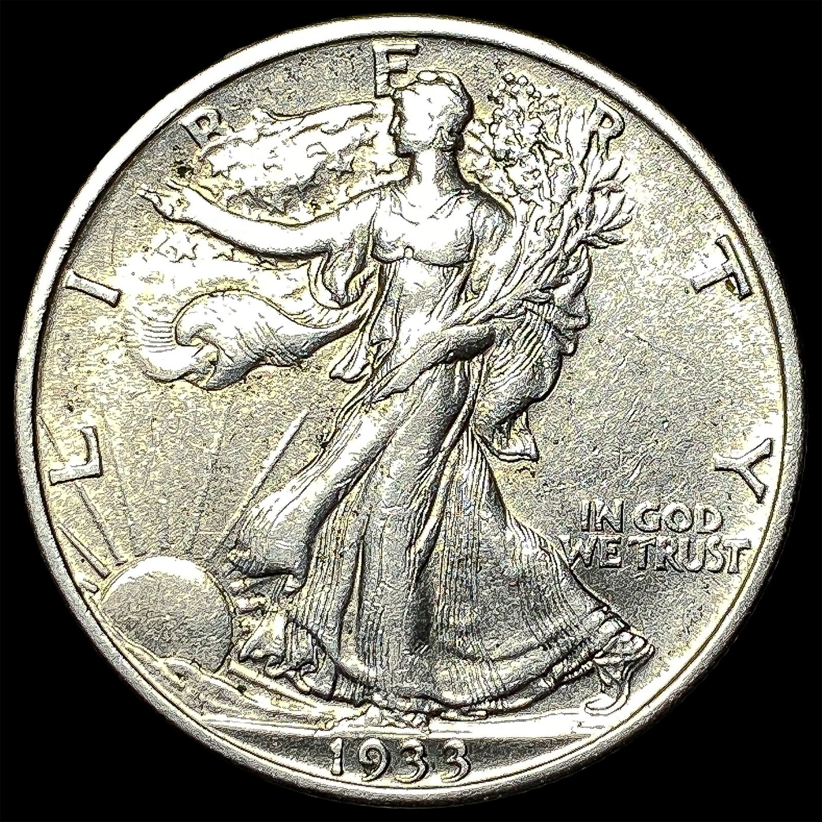 1933-S Walking Liberty Half Dollar CLOSELY UNCIRCULATED (1 of 2)