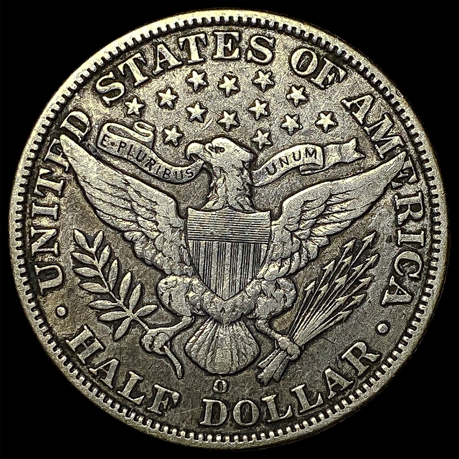 1908-O Silver Barber Half Dollar ABOUT UNCIRCULATED - 2
