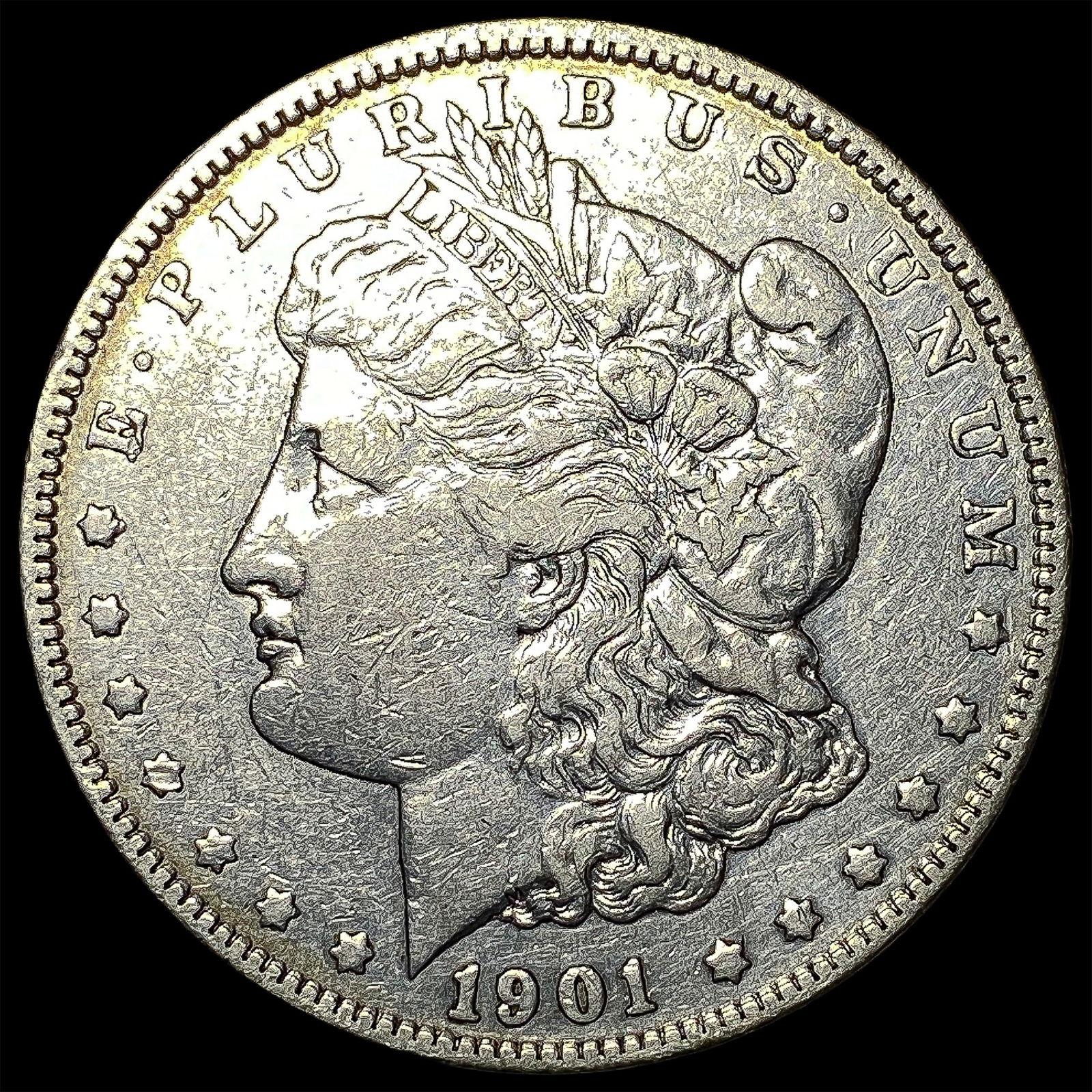 1901 Morgan Silver Dollar ABOUT UNCIRCULATED: 1901 Morgan Silver Dollar ABOUT UNCIRCULATED