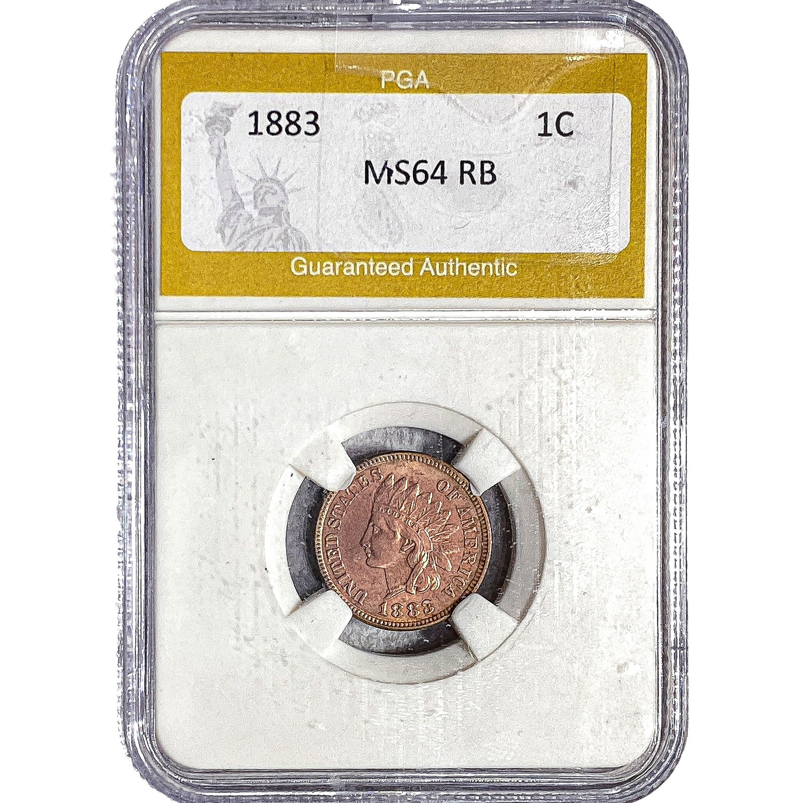 1883 Indian Head Cent PGA MS64 RB: 1883 Indian Head Cent PGA MS64 RB
