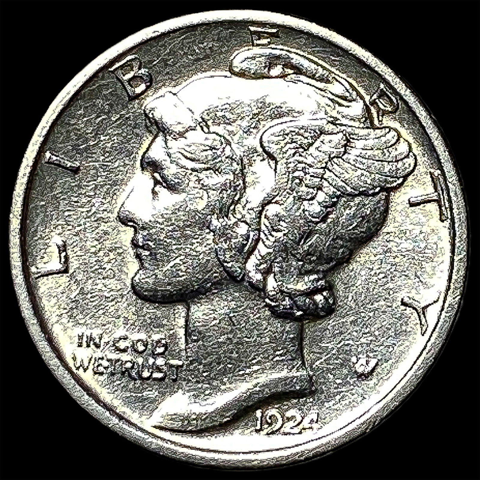 1924-D Silver Mercury Dime UNCIRCULATED (1 of 2)