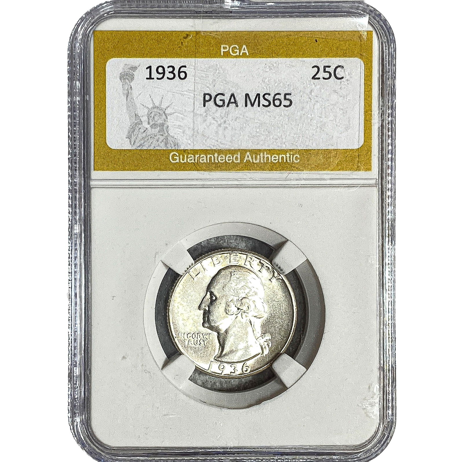 1936 Washington Silver Quarter PGA MS65: 1936 Washington Silver Quarter PGA MS65