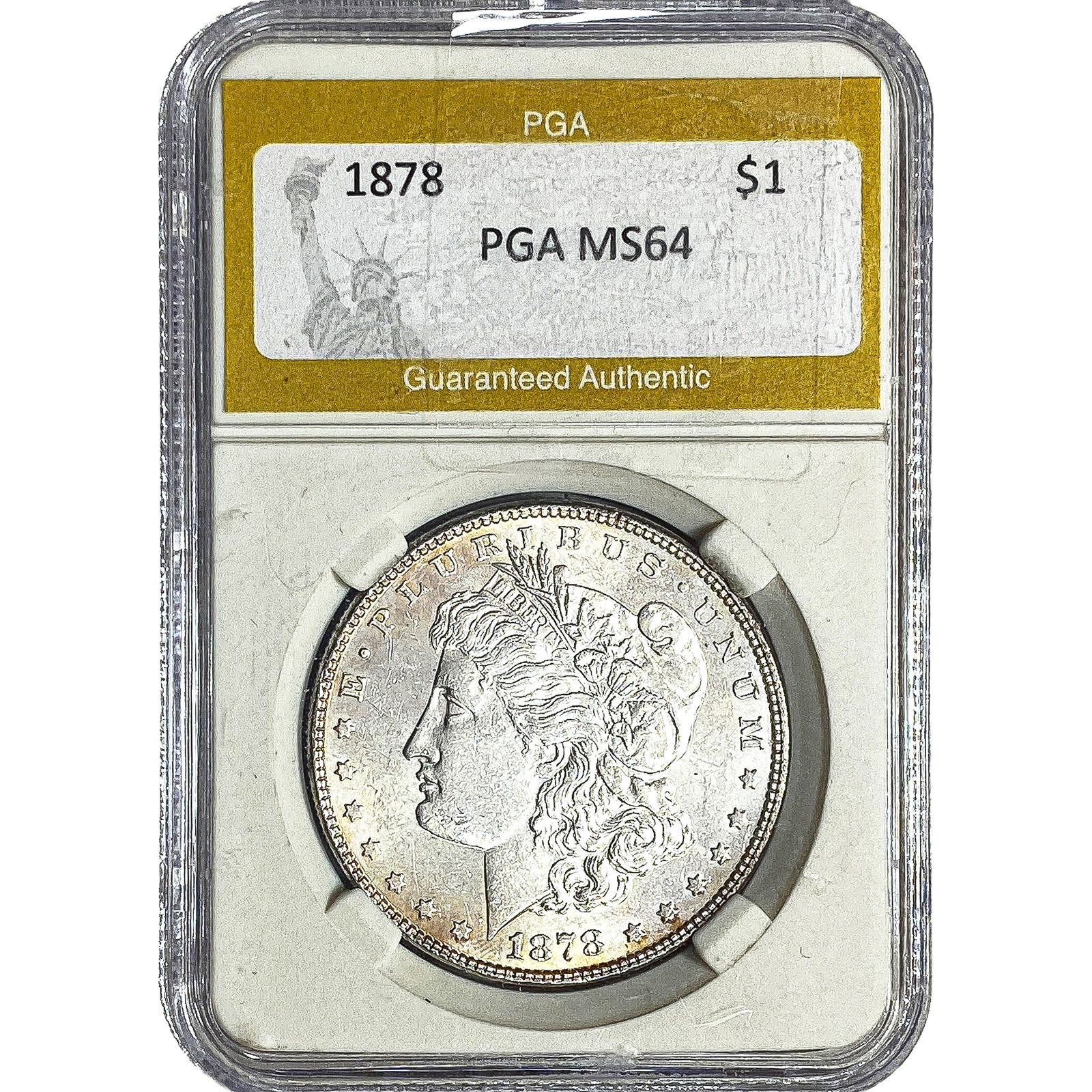 1878 Morgan Silver Dollar PGA MS64: 1878 Morgan Silver Dollar PGA MS64