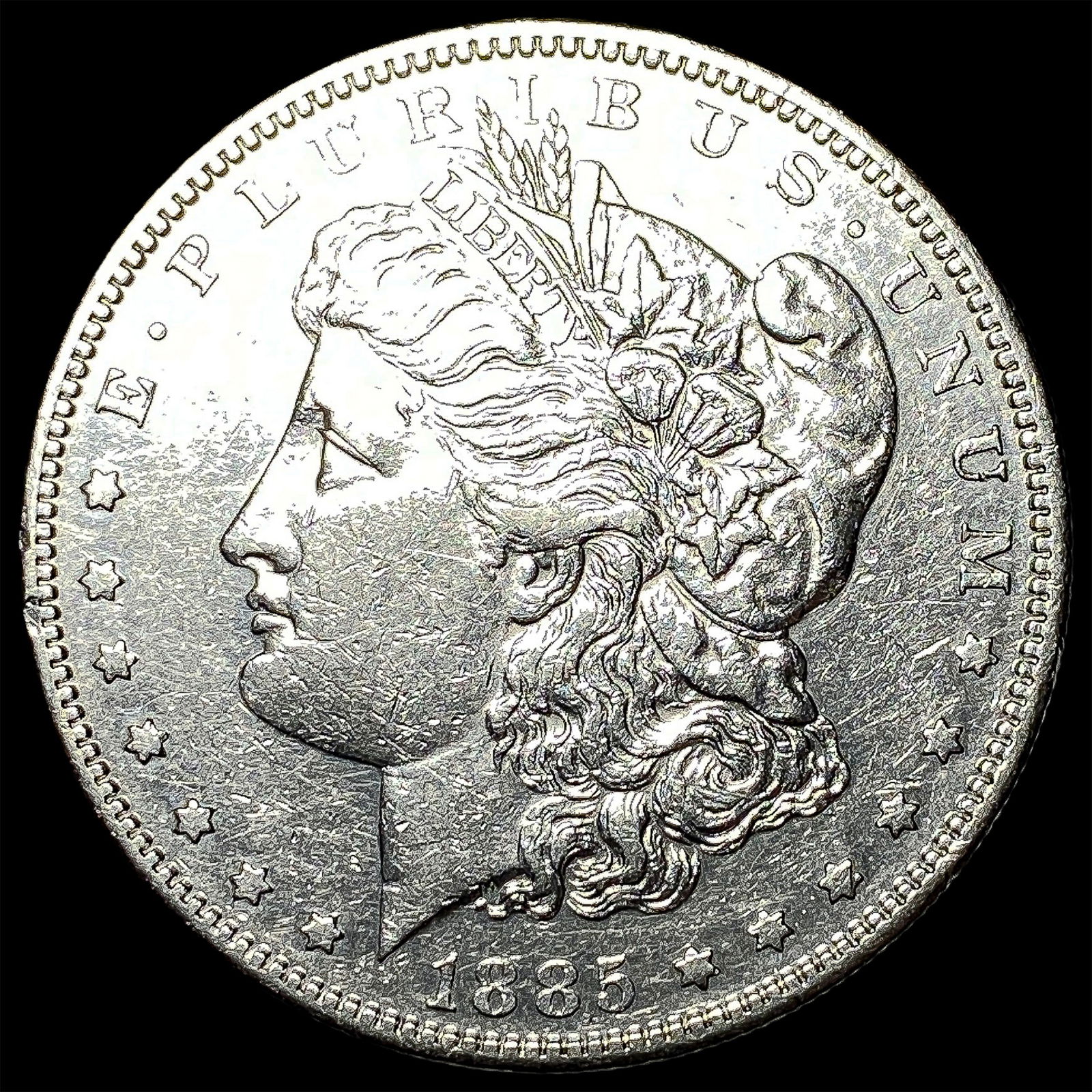 1885-S Silver Morgan Dollar CLOSELY UNCIRCULATED: 1885-S Silver Morgan Dollar CLOSELY UNCIRCULATED