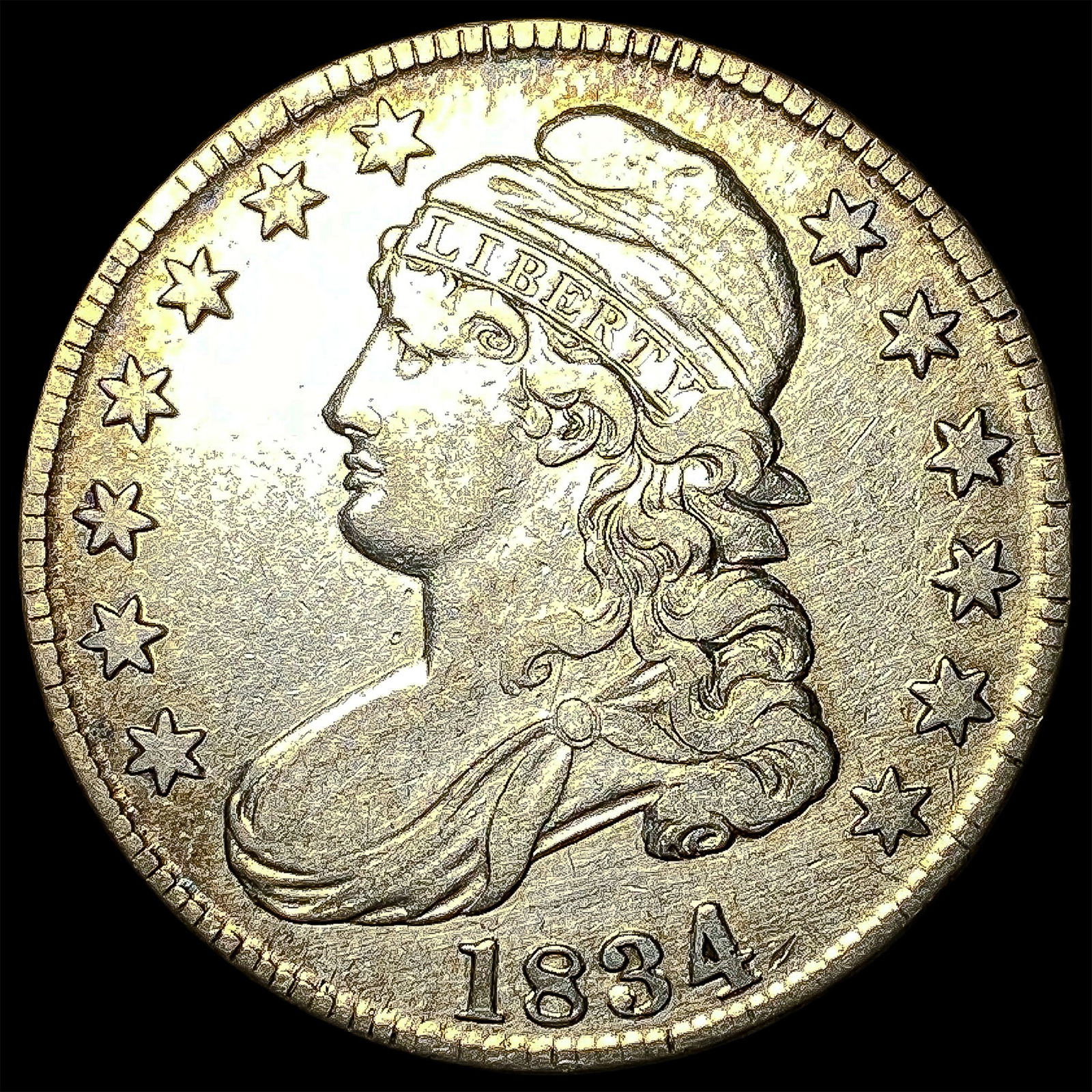 1834 Capped Bust Half Dollar NEARLY UNCIRCULATED (1 of 2)