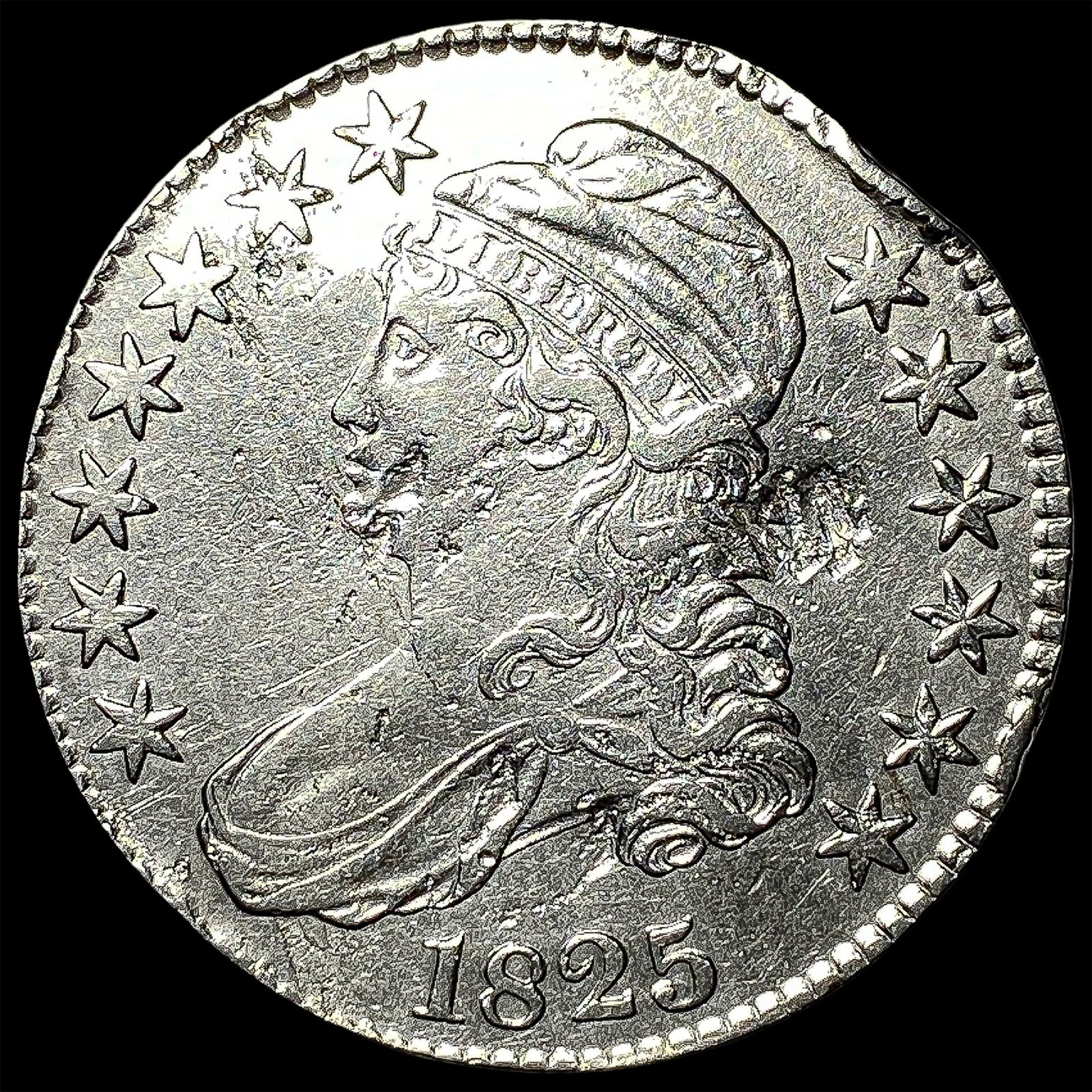 1825 Capped Bust Half Dollar HIGH GRADE (1 of 2)