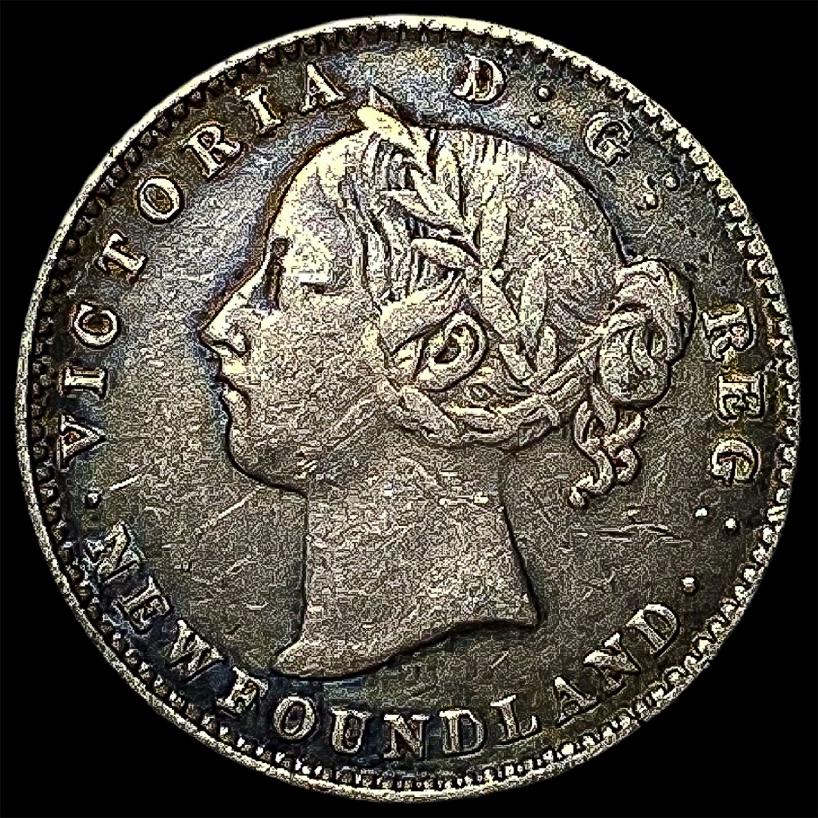 1896 Newfoundland Silver 10 Cents NEARLY UNCIRCULATED: 1896 Newfoundland Silver 10 Cents NEARLY UNCIRCULATED