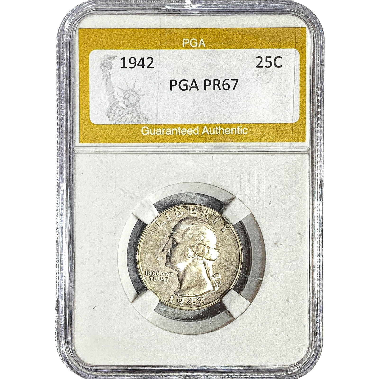 1942 Washington Silver Quarter PGA PR67: 1942 Washington Silver Quarter PGA PR67