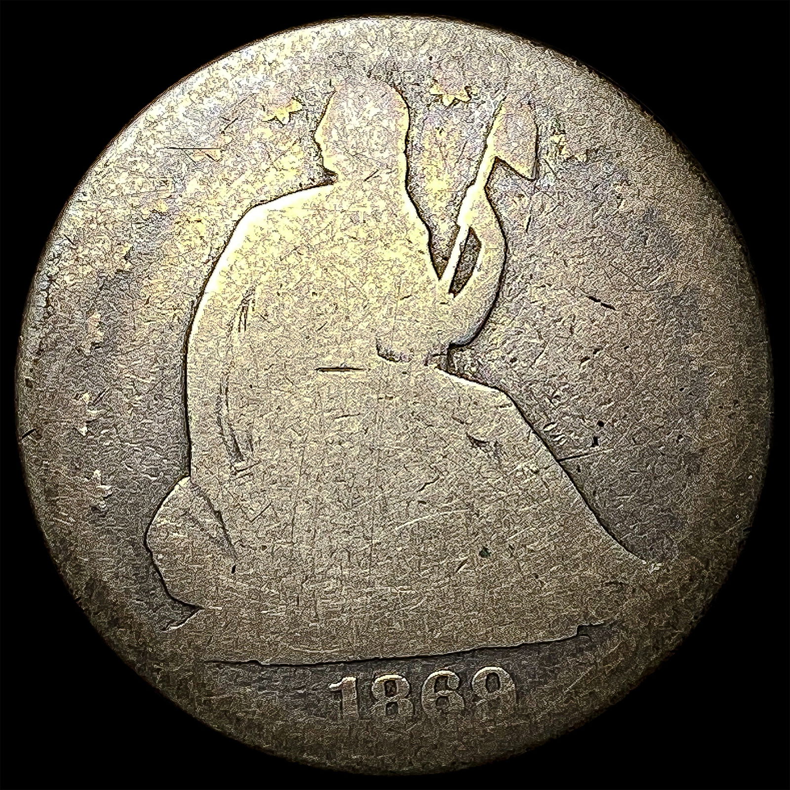 1869 Seated Liberty Half Dollar NICELY CIRCULATED (1 of 2)
