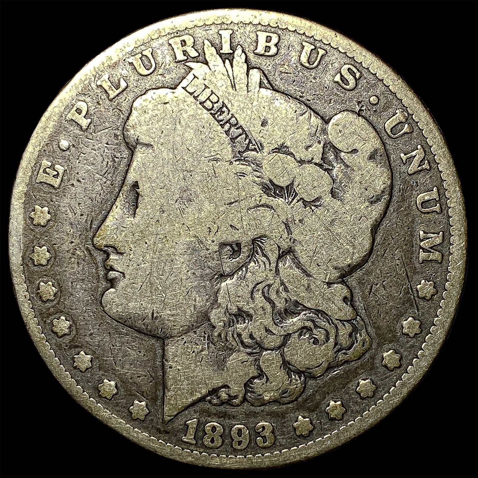 1893-CC Silver Morgan Dollar NICELY CIRCULATED: 1893-CC Silver Morgan Dollar NICELY CIRCULATED