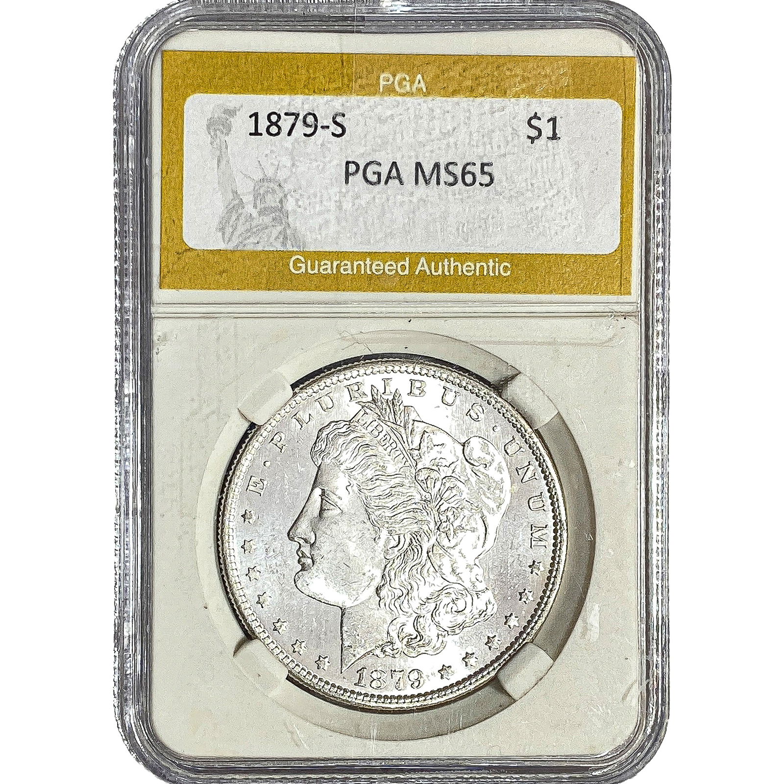 1879-S Morgan Silver Dollar PGA MS65: 1879-S Morgan Silver Dollar PGA MS65