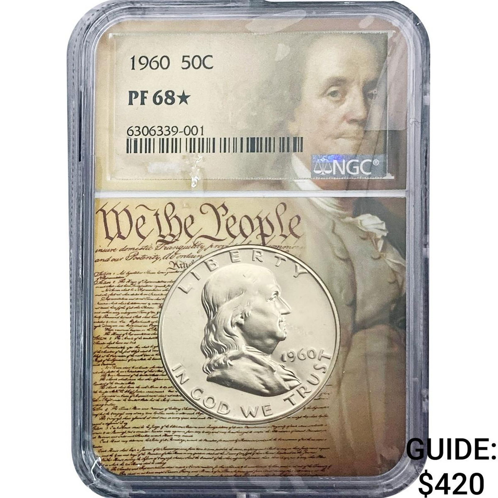 1960 Franklin Half Dollar NGC PF68: 1960 Franklin Half Dollar NGC PF68