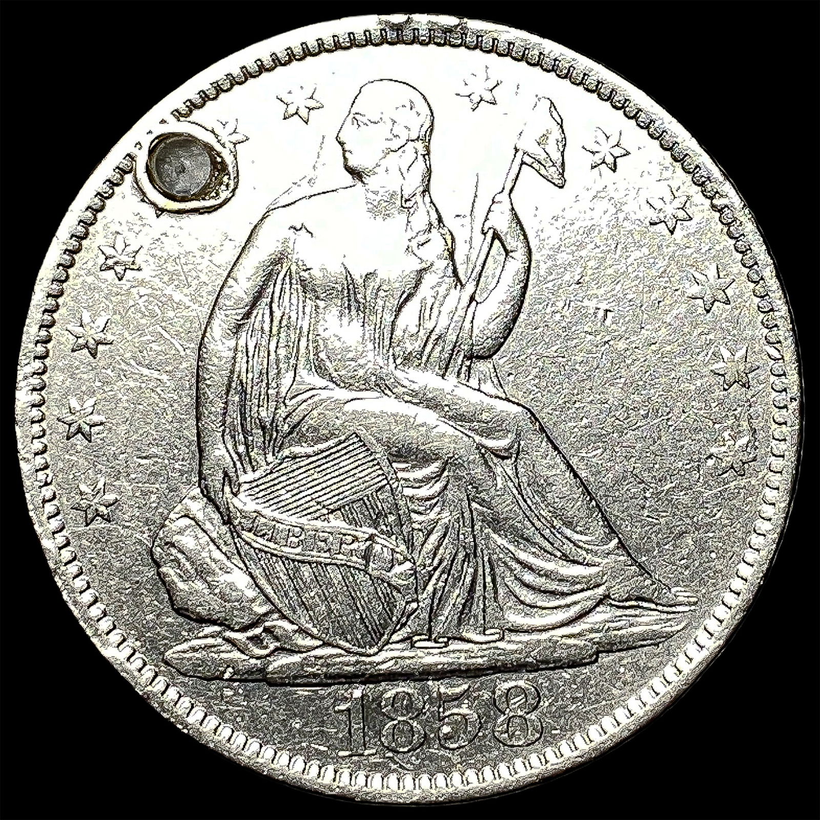 1858-O Silver Seated Liberty Half Dollar HIGH GRADE: 1858-O Silver Seated Liberty Half Dollar HIGH GRADE