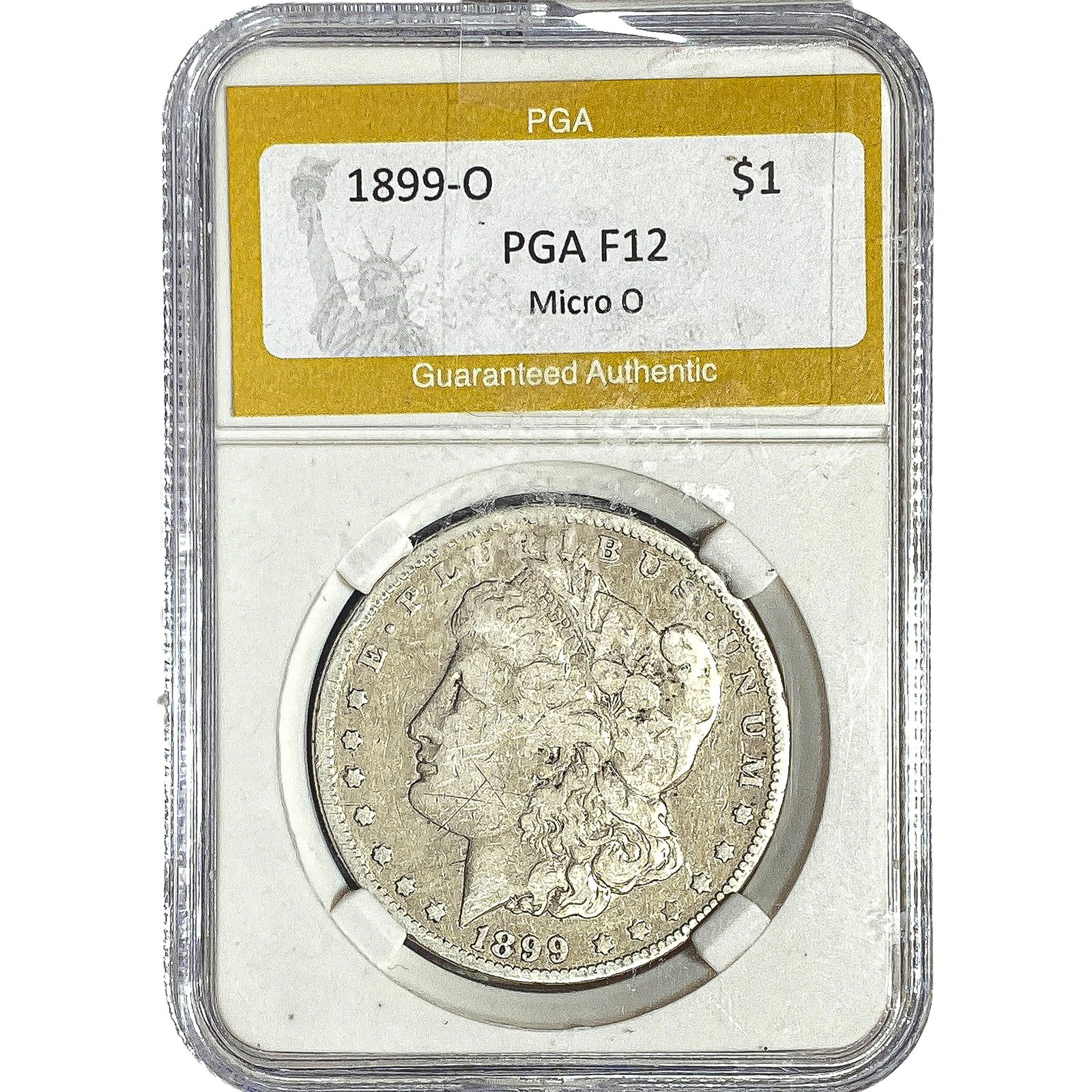 1899-O Morgan Silver Dollar PGA F12 Micro O: 1899-O Morgan Silver Dollar PGA F12 Micro O