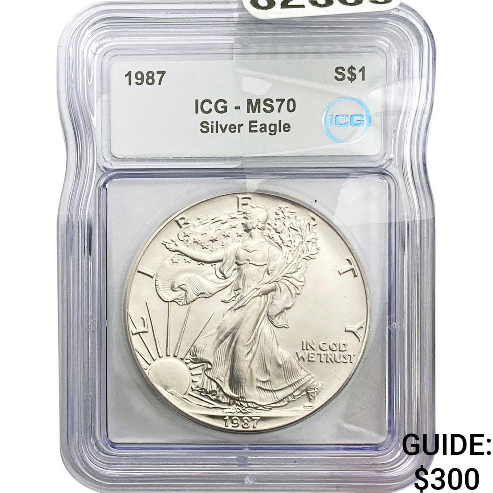 1987 ICG MS70 $1 Silver 1OZ SE: 1987 ICG MS70 $1 Silver 1OZ SE