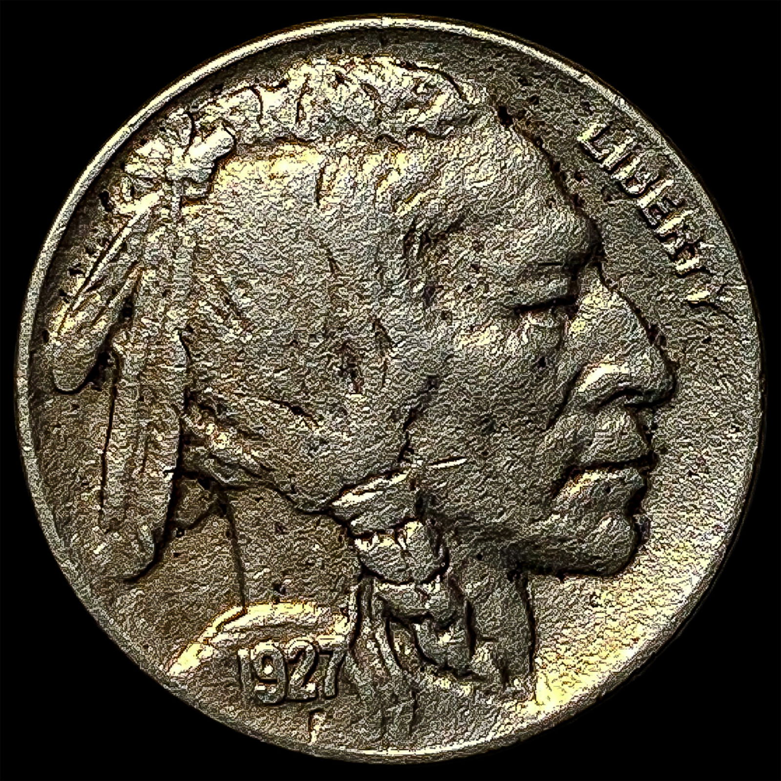 1927-D Buffalo Nickel CLOSELY UNCIRCULATED (1 of 2)