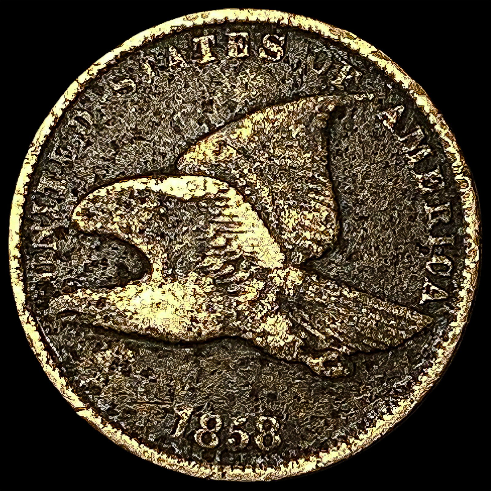 1858 Copper-Nickel Flying Eagle Cent HIGH GRADE: 1858 Copper-Nickel Flying Eagle Cent HIGH GRADE