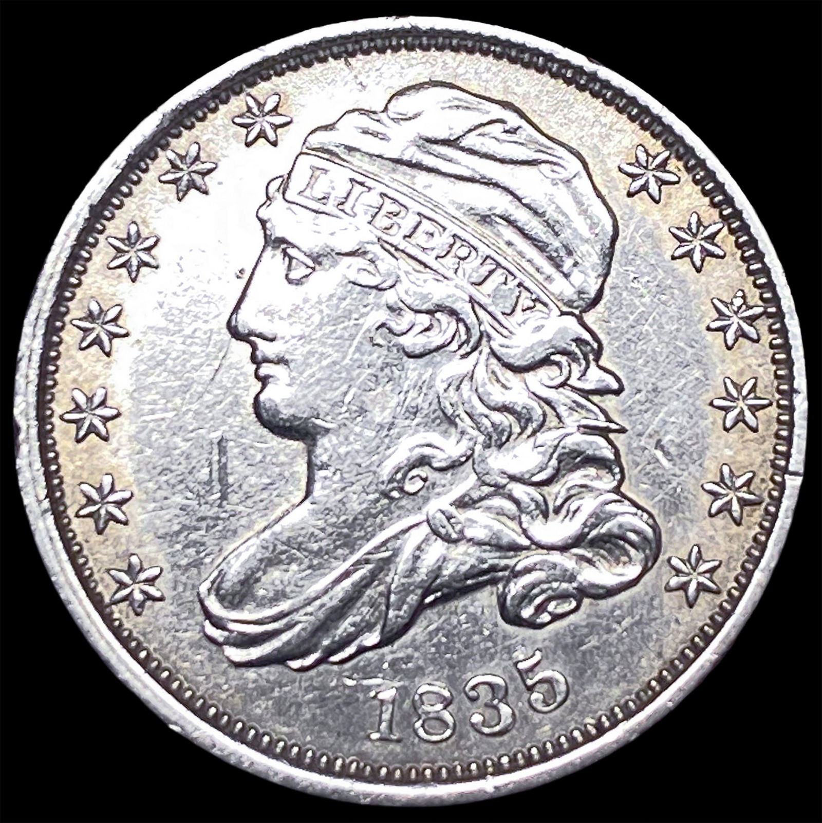 1835 Capped Bust Dime CLOSELY UNCIRCULATED: 1835 Capped Bust Dime CLOSELY UNCIRCULATED