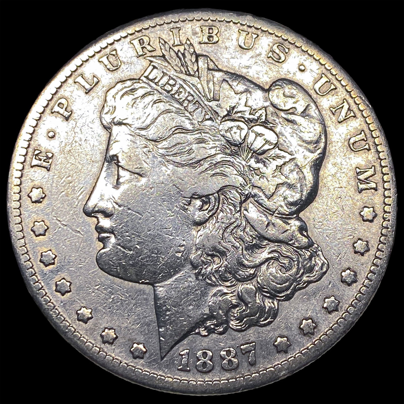 1887 Morgan Silver Dollar ABOUT UNCIRCULATED: 1887 Morgan Silver Dollar ABOUT UNCIRCULATED