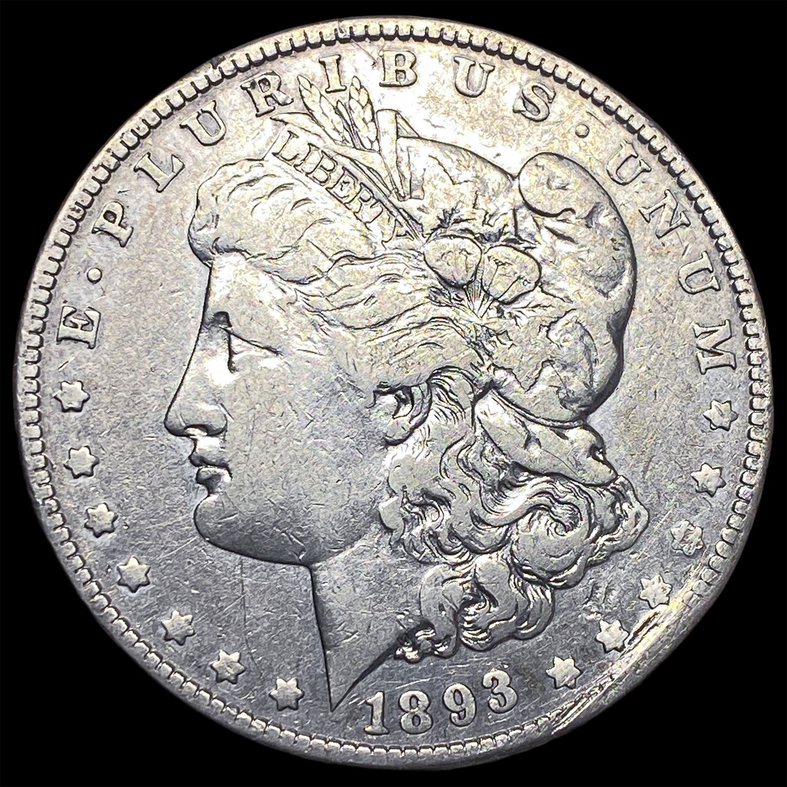 1893-O Silver Morgan Dollar ABOUT UNCIRCULATED (1 of 2)