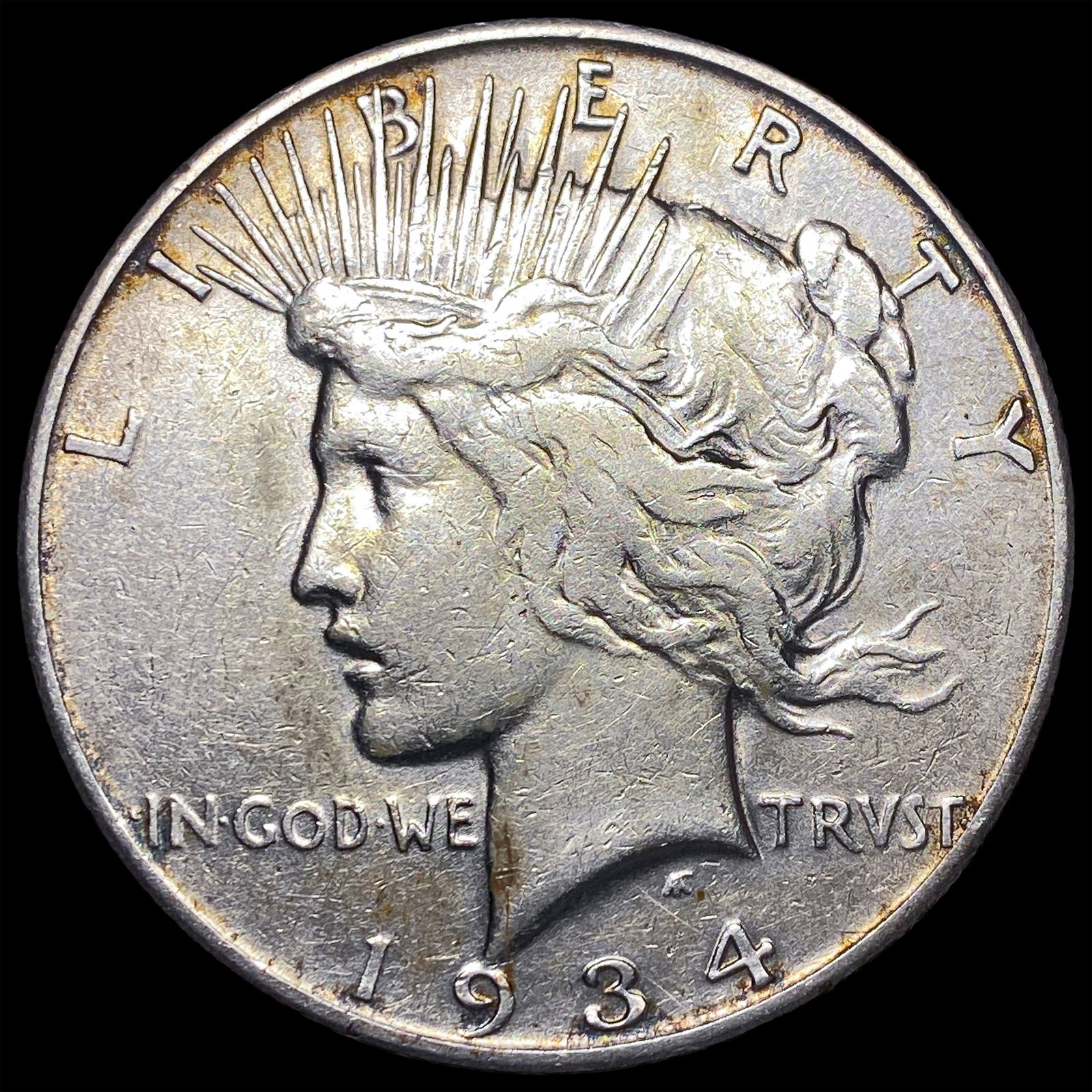 1934-S Silver Peace Dollar NEARLY UNCIRCULATED (1 of 2)