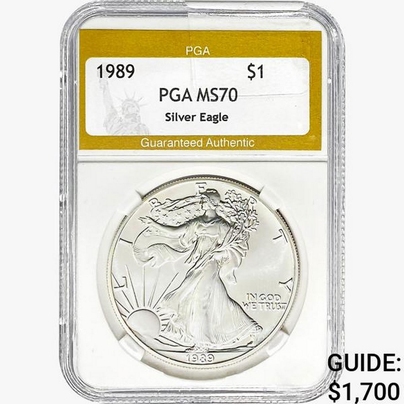 1989 American Silver Eagle PGA MS70: 1989 American Silver Eagle PGA MS70