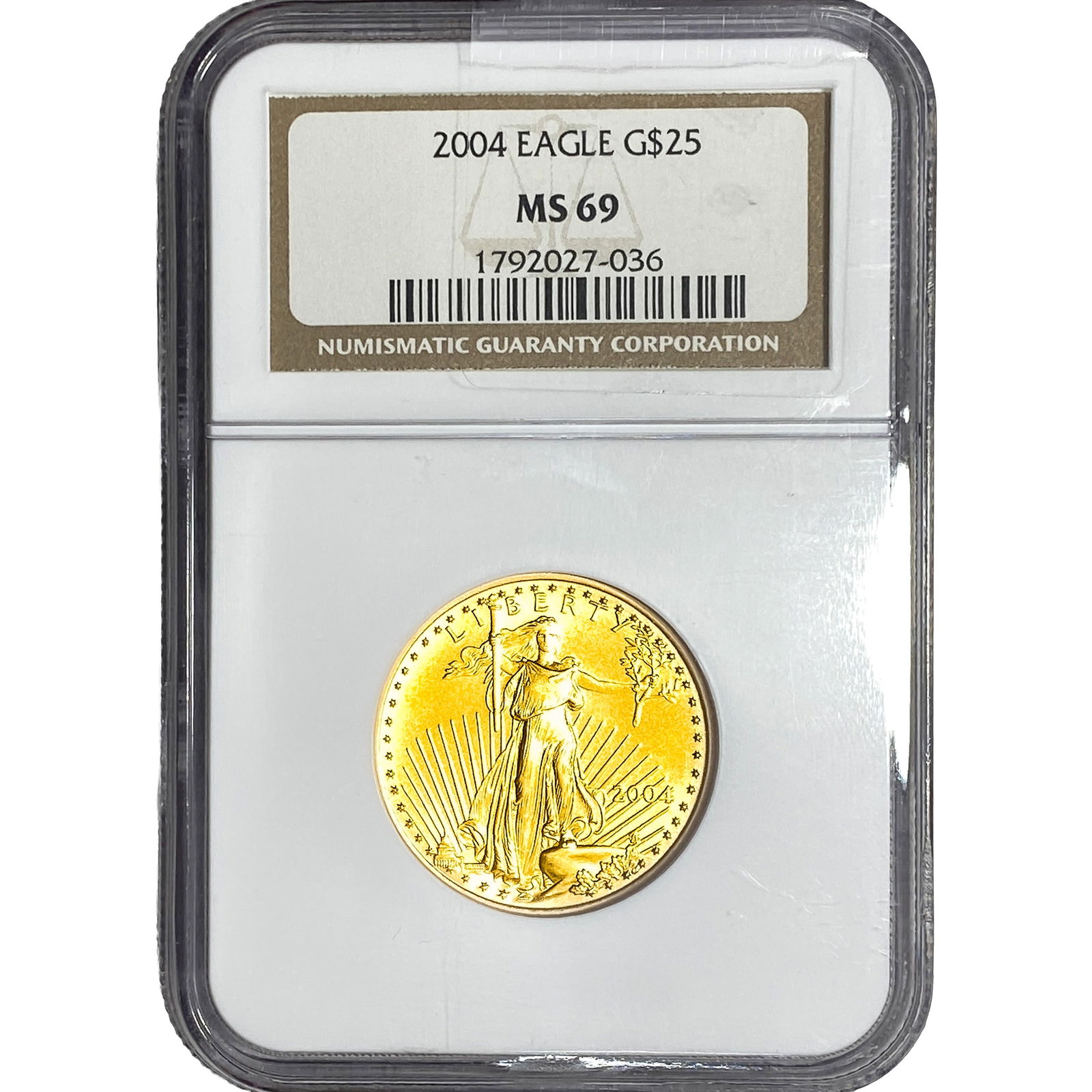 2004 1/2oz Gold Eagle $25 NGC MS69 (1 of 2)