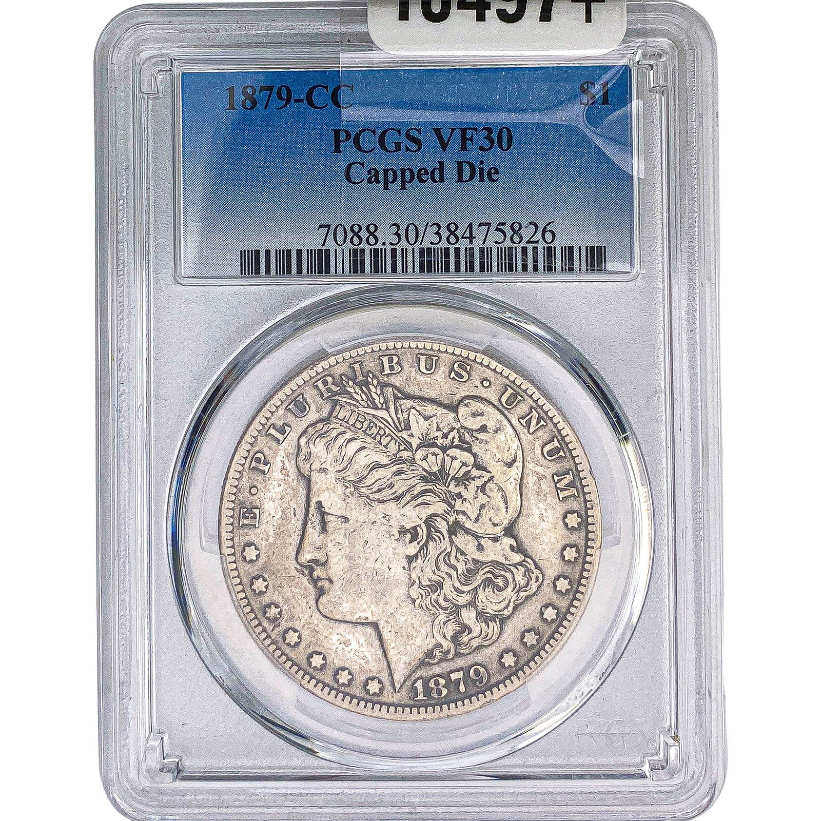 1879-CC Morgan Silver Dollar PCGS VF30 Capped Die (1 of 2)