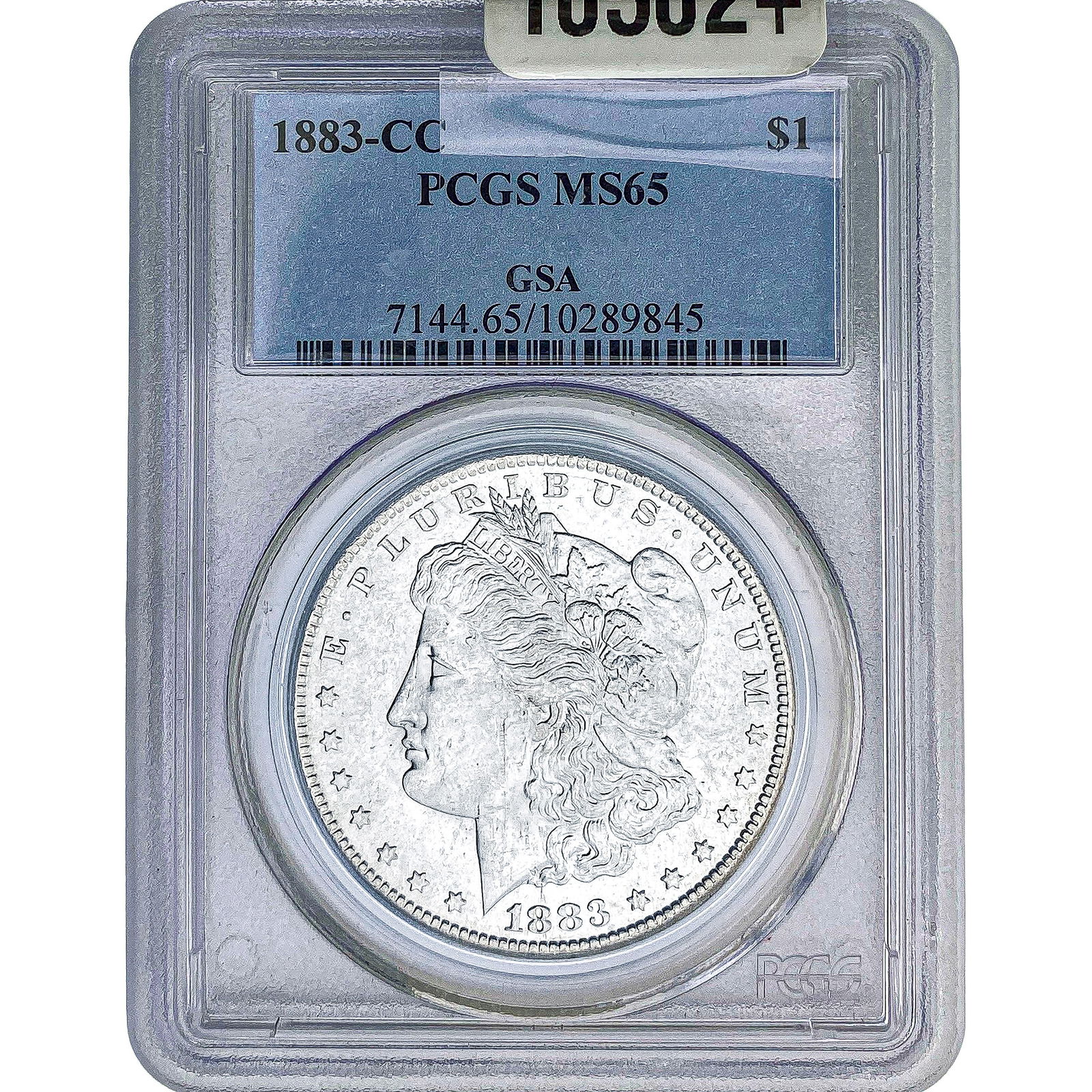 1883-CC Morgan Silver Dollar PCGS MS65 GSA (1 of 2)