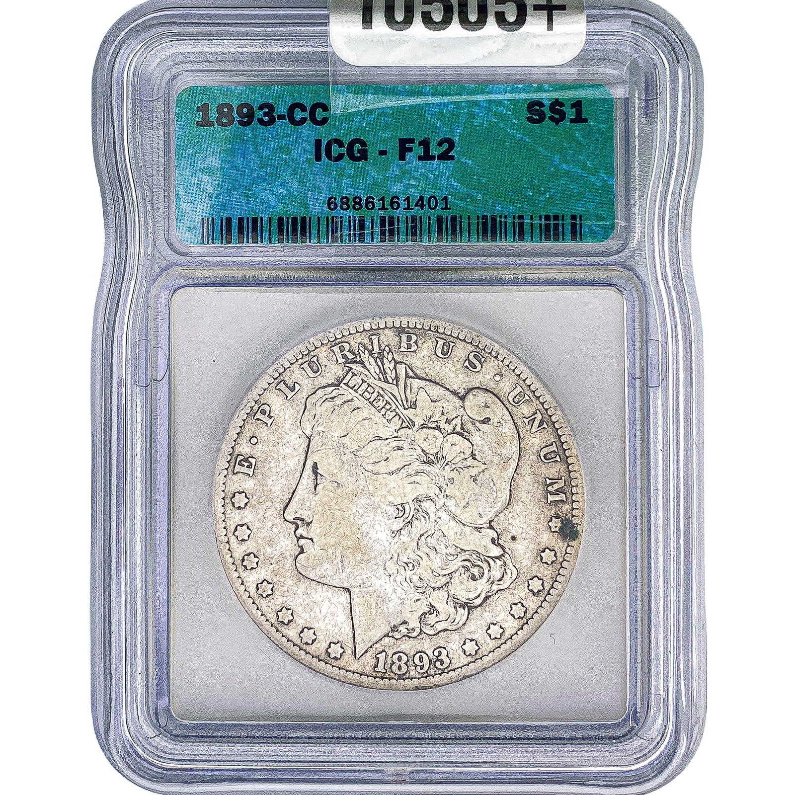 1893-CC Morgan Silver Dollar ICG F12 (1 of 2)