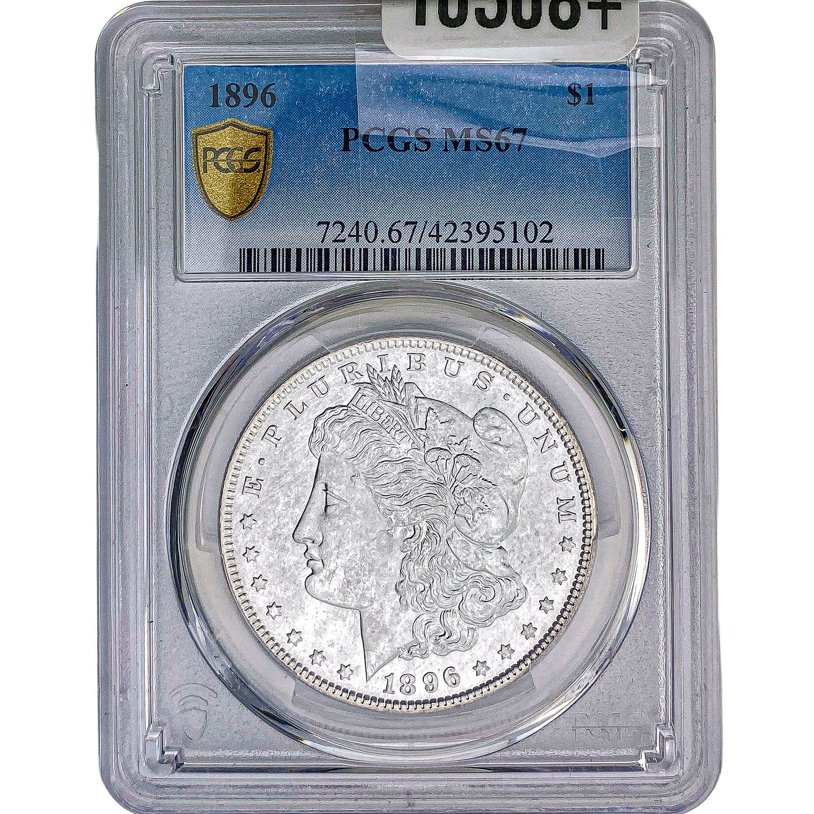 1896 Morgan Silver Dollar PCGS MS67: 1896 Morgan Silver Dollar PCGS MS67