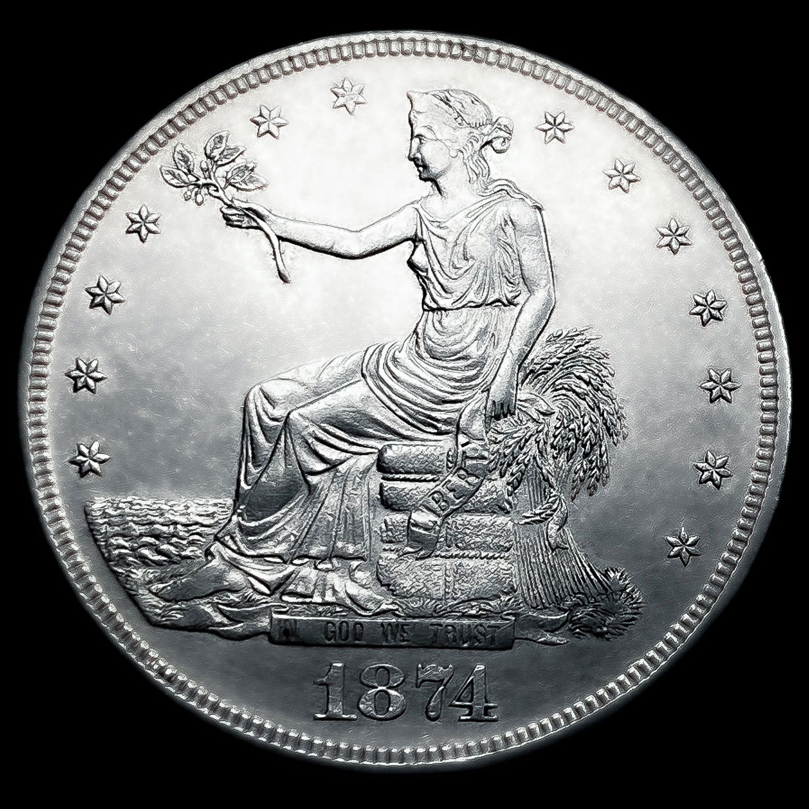 1874-CC Silver Trade Dollar: 1874-CC Silver Trade Dollar