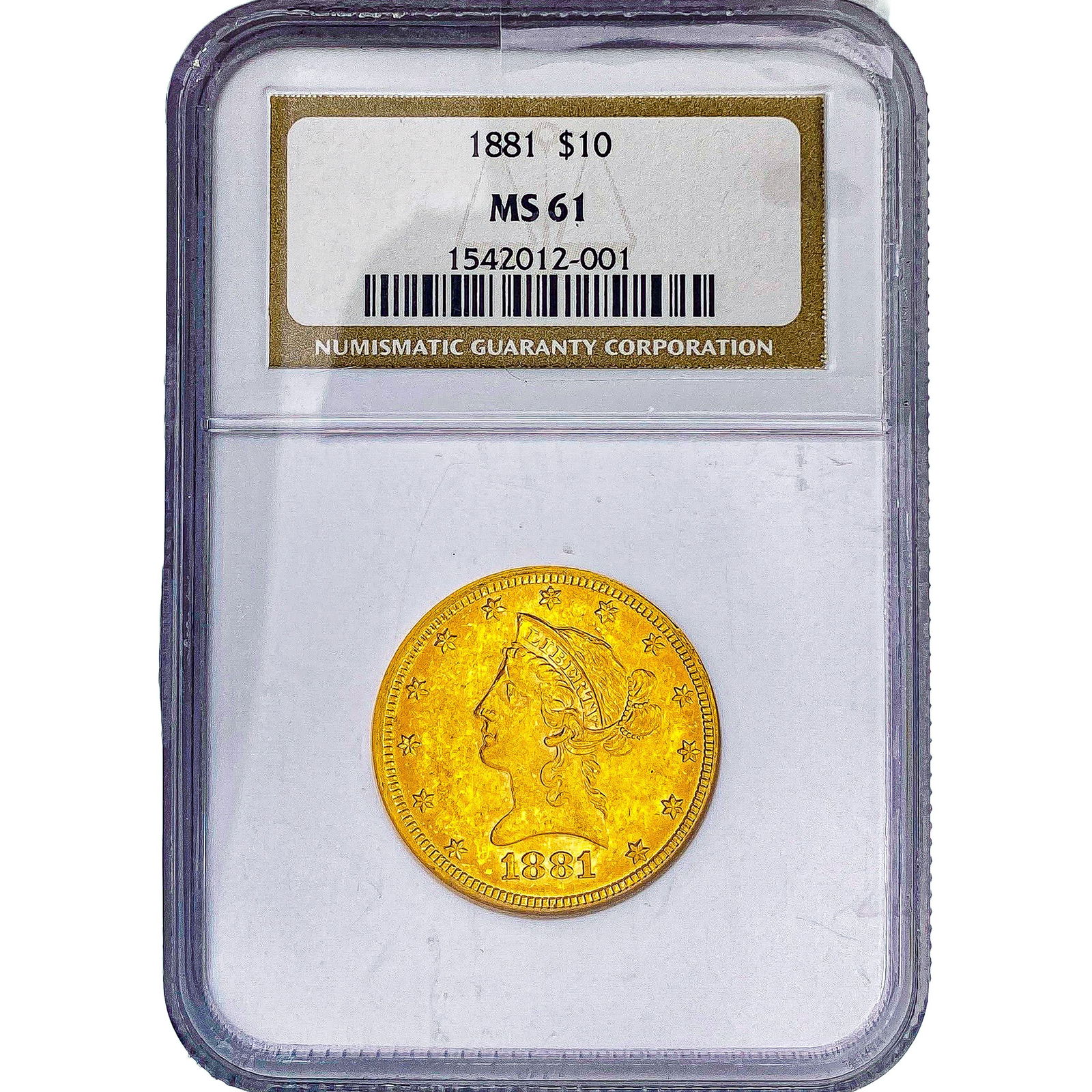 1881 $10 Gold Eagle NGC MS61 (1 of 2)