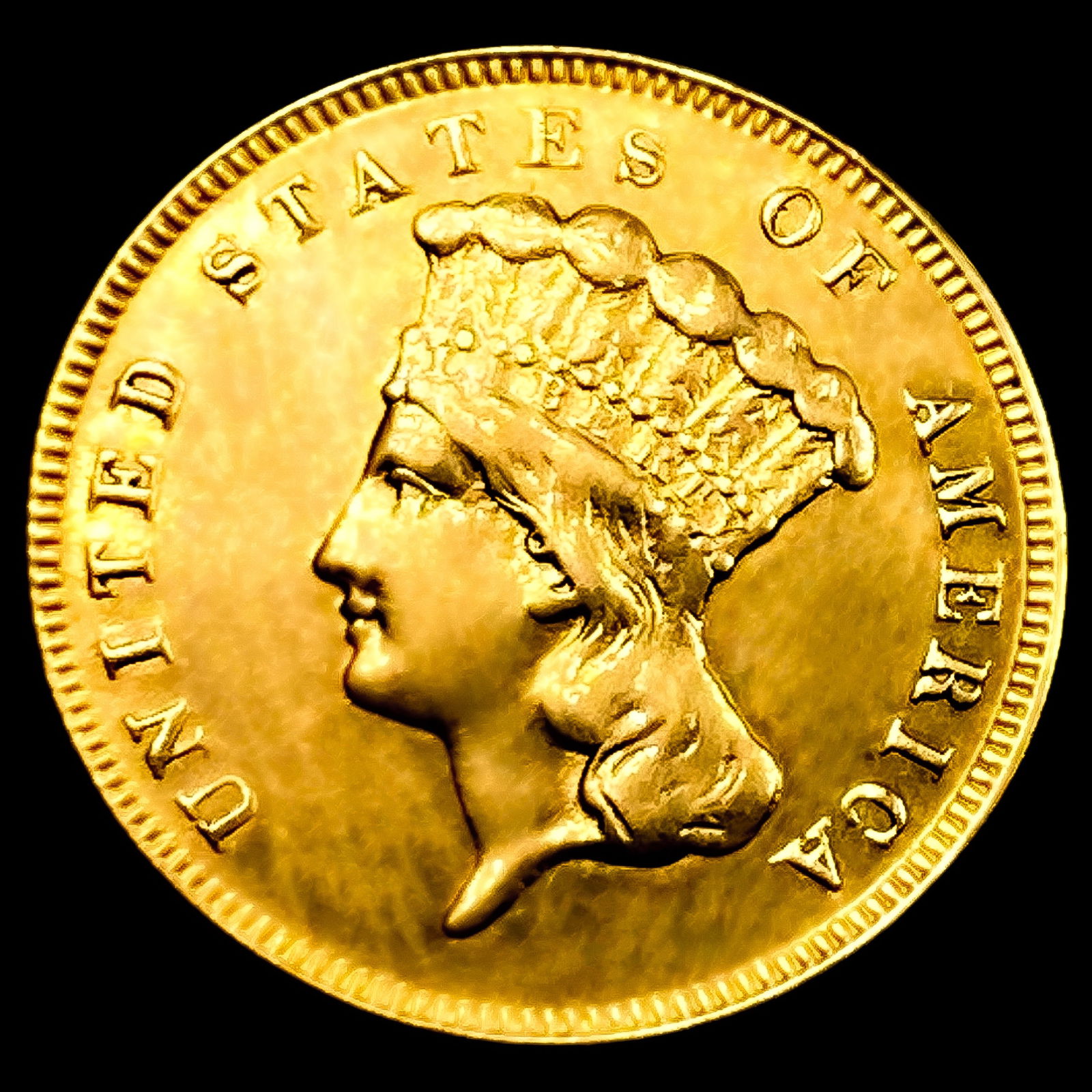 1874 $3 Gold Piece: 1874 $3 Gold Piece