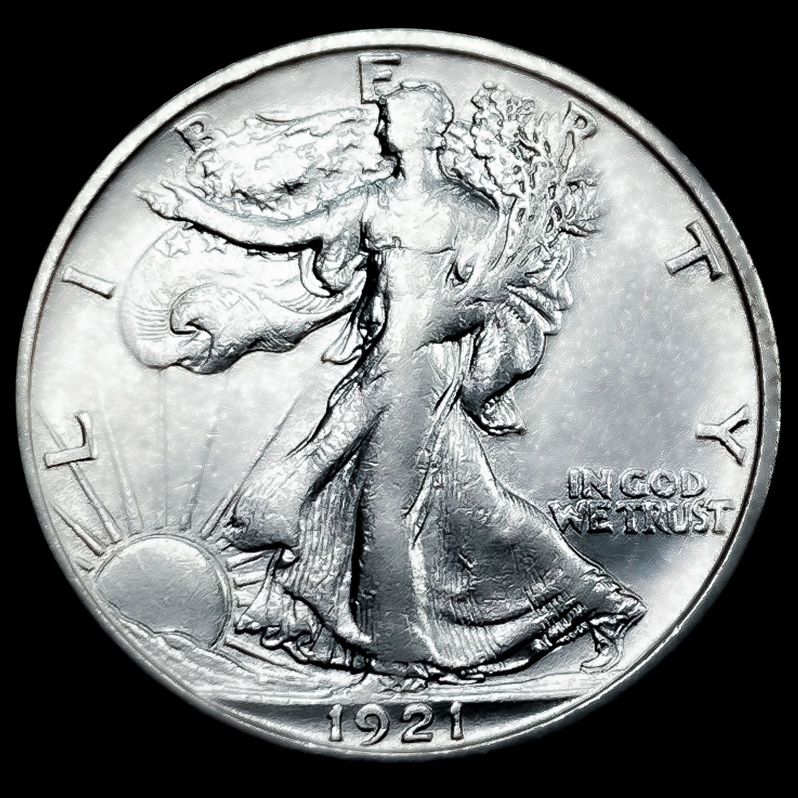 1921-S Walking Liberty Half Dollar (1 of 2)