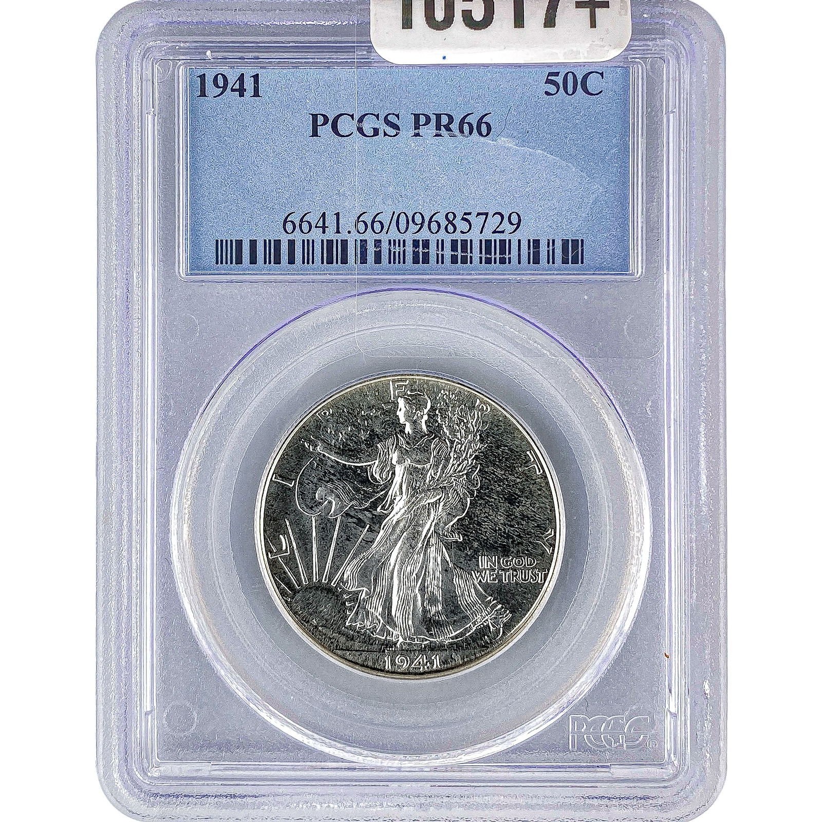 1941 Walking Liberty Half Dollar PCGS PR66: 1941 Walking Liberty Half Dollar PCGS PR66