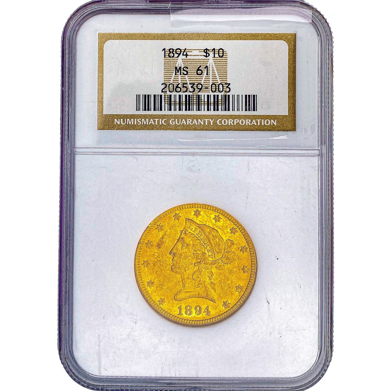 1894 $10 Gold Eagle NGC MS61 (1 of 2)