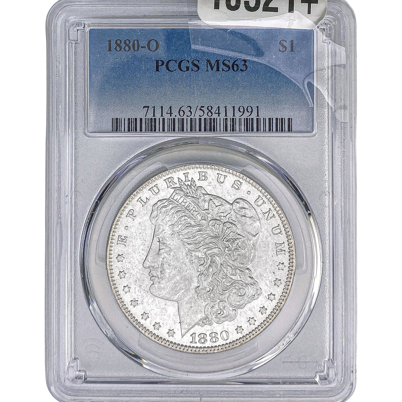 1880-O Morgan Silver Dollar PCGS MS63: 1880-O Morgan Silver Dollar PCGS MS63