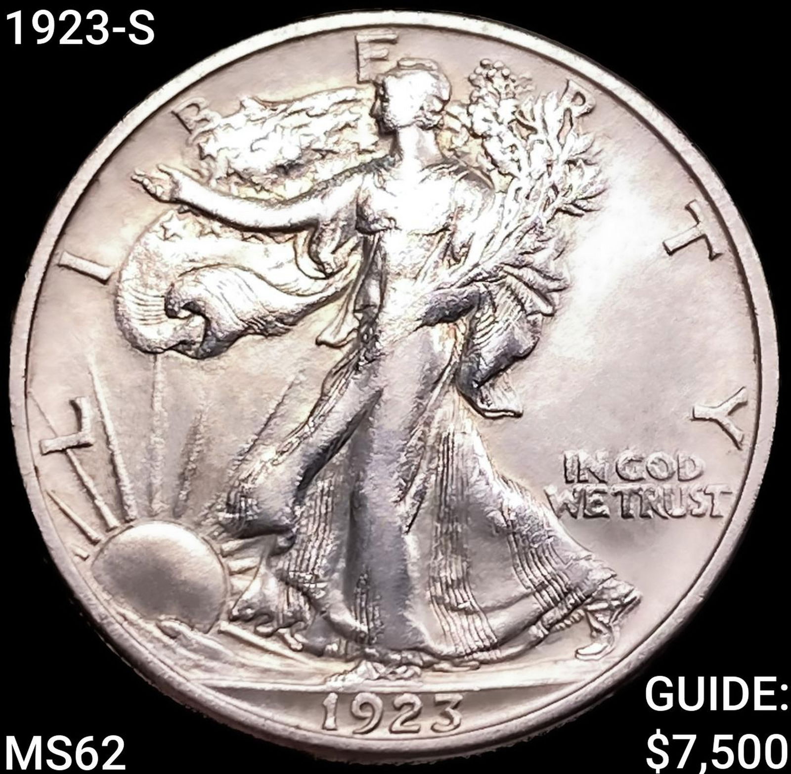 1923-S Walking Liberty Half Dollar UNCIRCULATED (1 of 2)