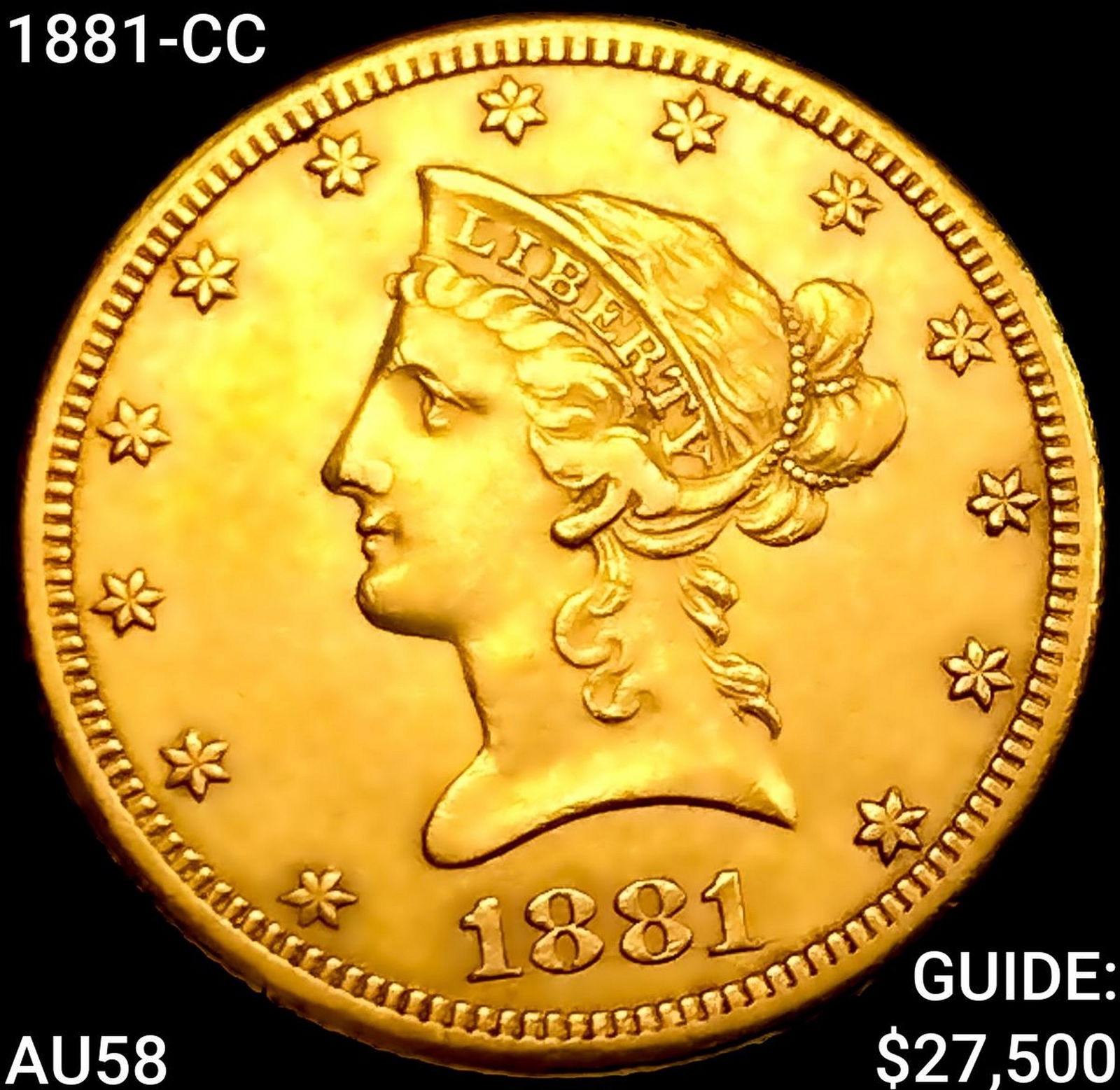 1881-CC $10 Gold Eagle CHOICE AU (1 of 2)