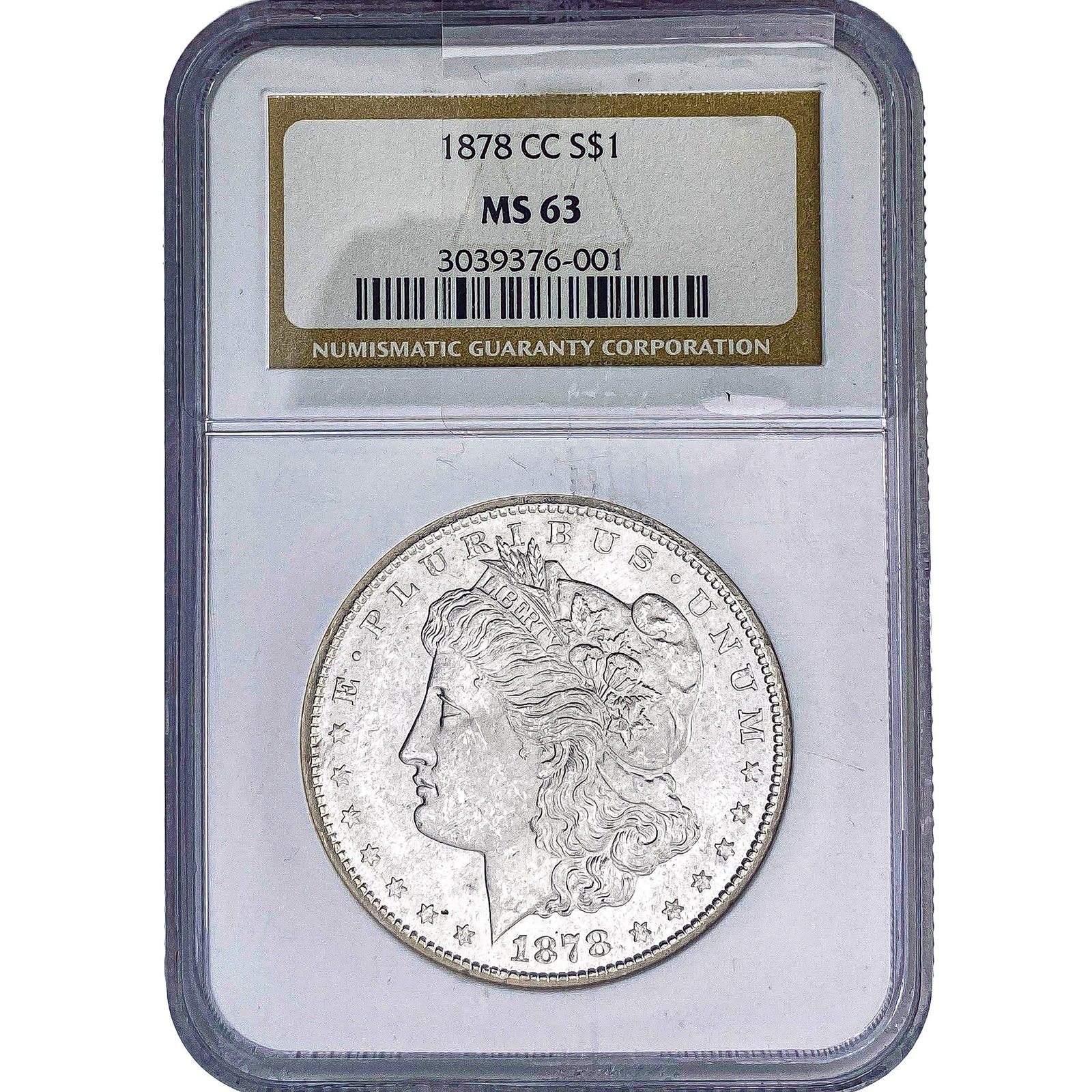 1878-CC Morgan Silver Dollar NGC MS63: 1878-CC Morgan Silver Dollar NGC MS63