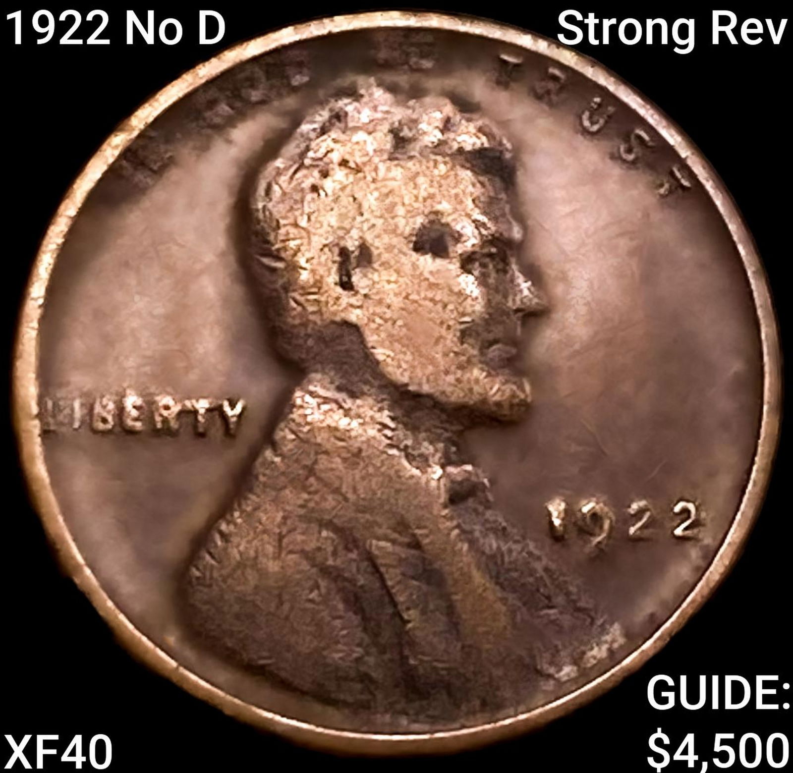 1922 No D Strong Rev Wheat Cent NEARLY UNCIRCULATED: 1922 No D Strong Rev Wheat Cent NEARLY UNCIRCULATED