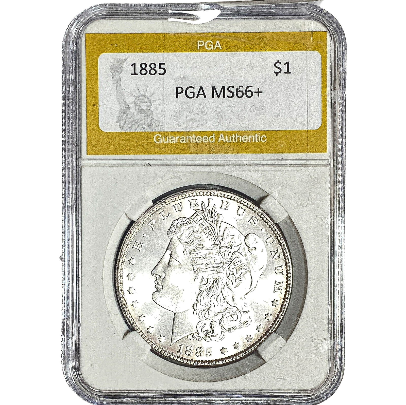 1885 Morgan Silver Dollar PGA MS66+: 1885 Morgan Silver Dollar PGA MS66+