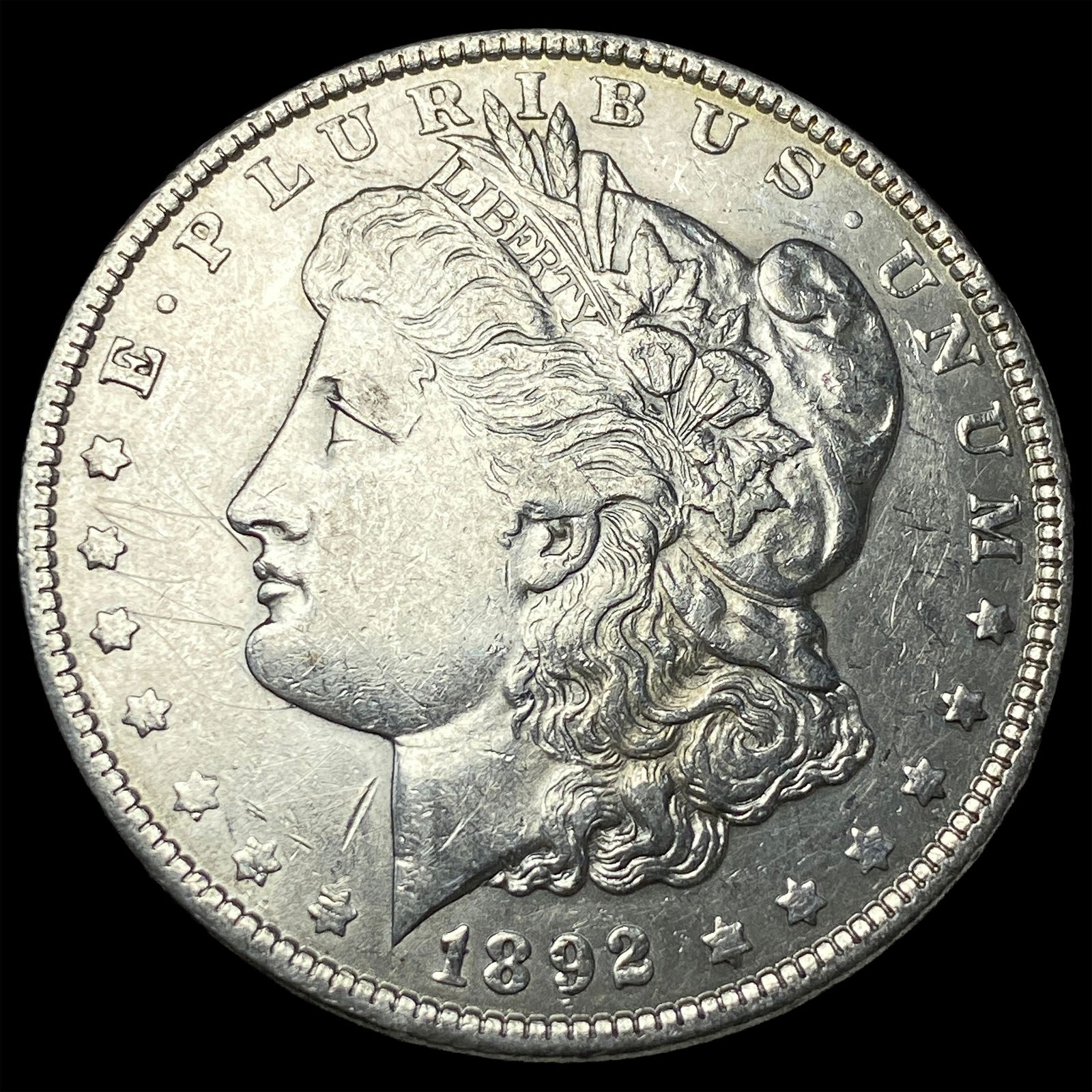 1892-S Silver Morgan Dollar CLOSELY UNCIRCULATED: 1892-S Silver Morgan Dollar CLOSELY UNCIRCULATED