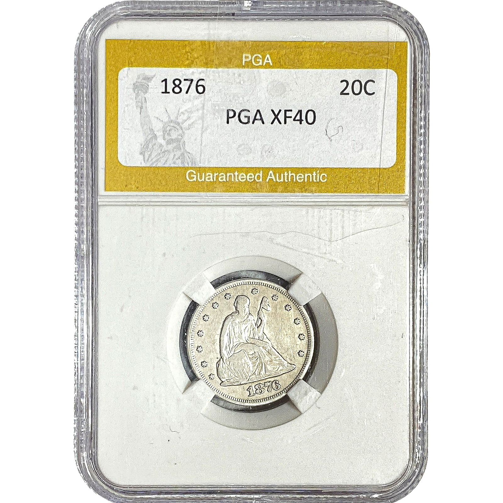 1876 Twenty Cent Piece PGA XF40: 1876 Twenty Cent Piece PGA XF40