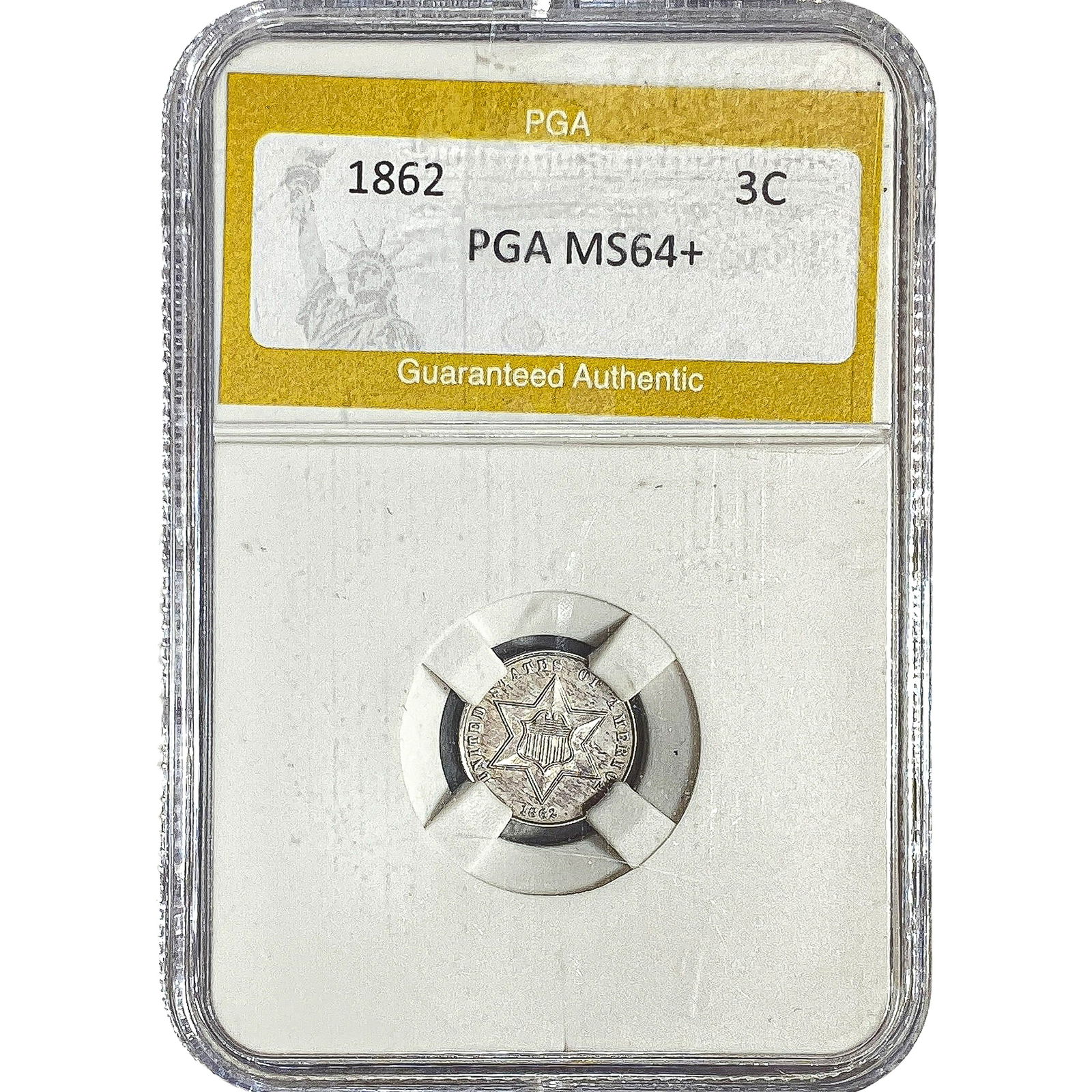 1862 Silver Three Cent PGA MS64+ (1 of 2)